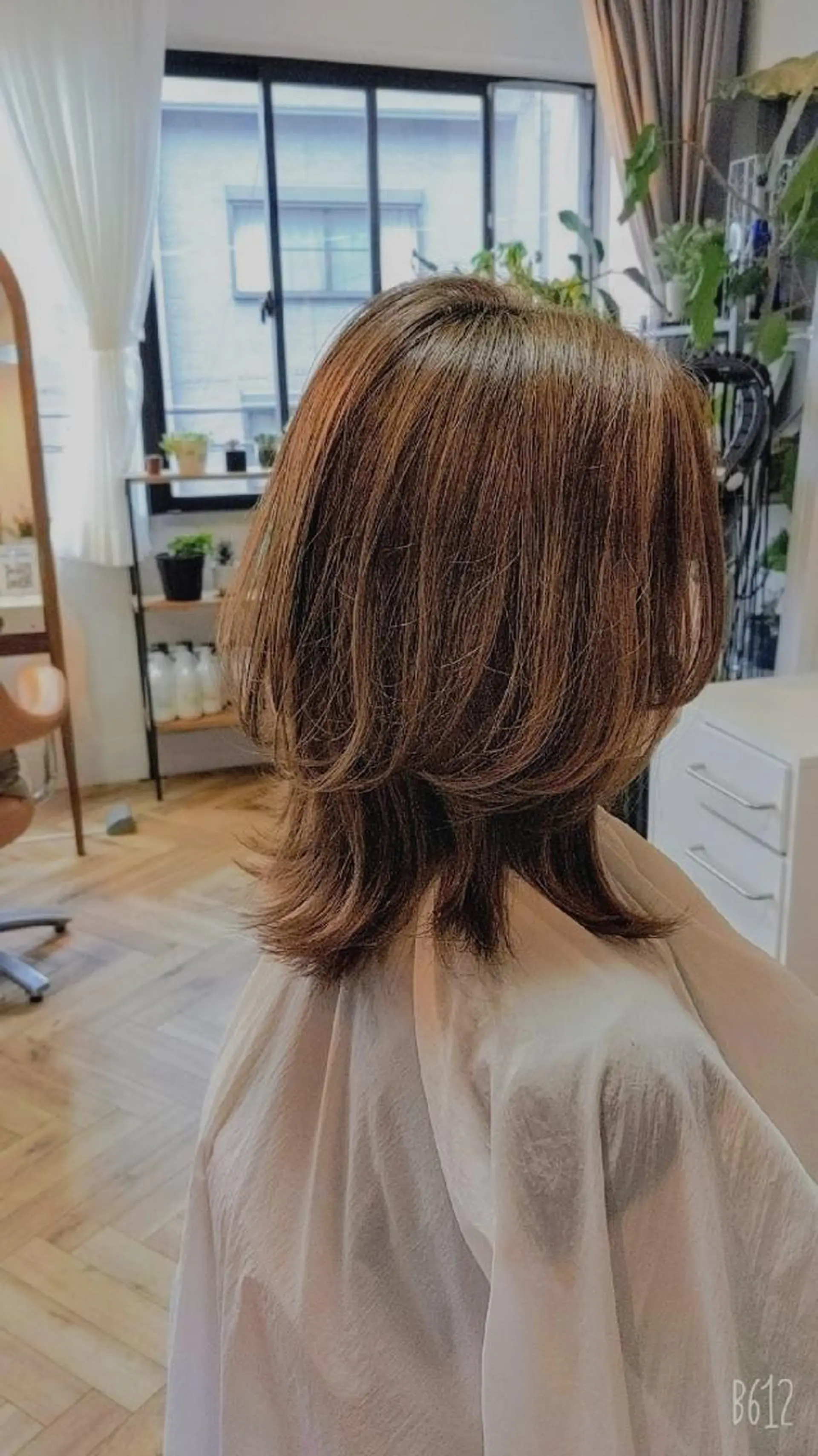 セミロング 中野 雅子のヘアスタイル