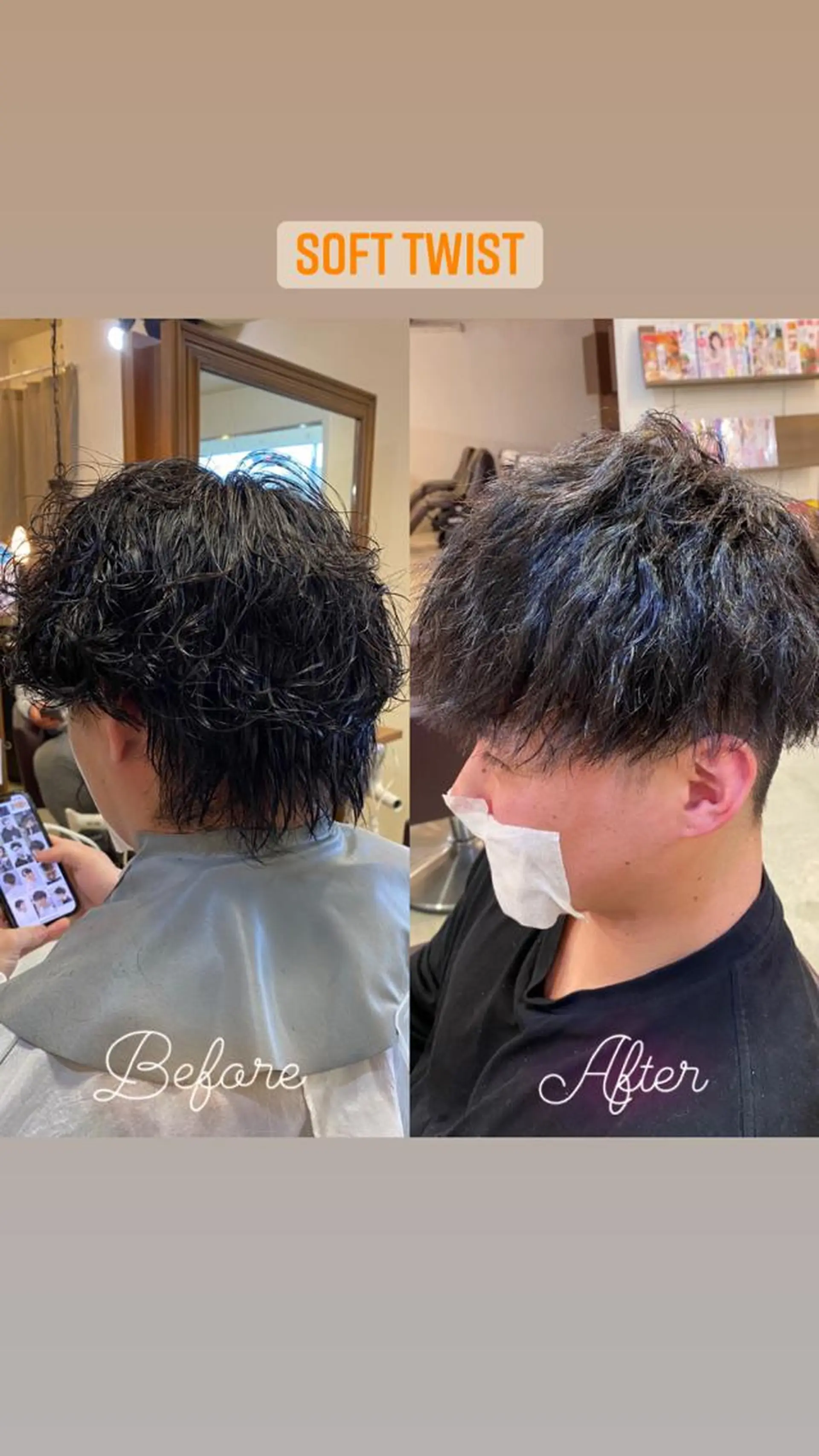ショート パーマ ヘアアレンジ メンズ アイブロウ メンズパーマ メンズツイストパーマ ツイストパーマ カット パーマ SALOWIN京都河原町Suite店所属・外国人風レイヤー/ ハイトーンSHUのヘアスタイル