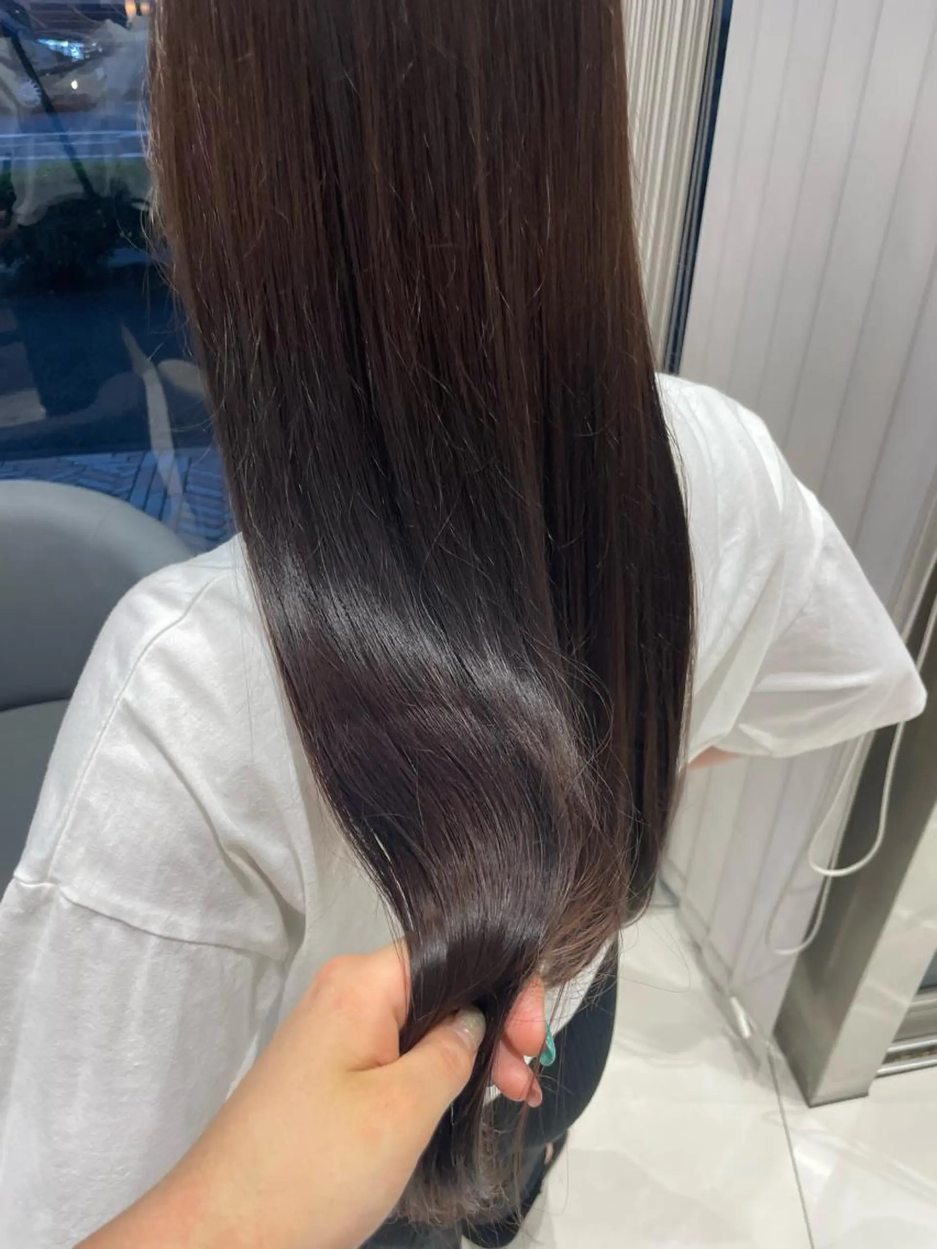 ロング カラー ヘアカラー トリートメント クロスパーマ/うる艶 カラー/Kurumiのヘアスタイル