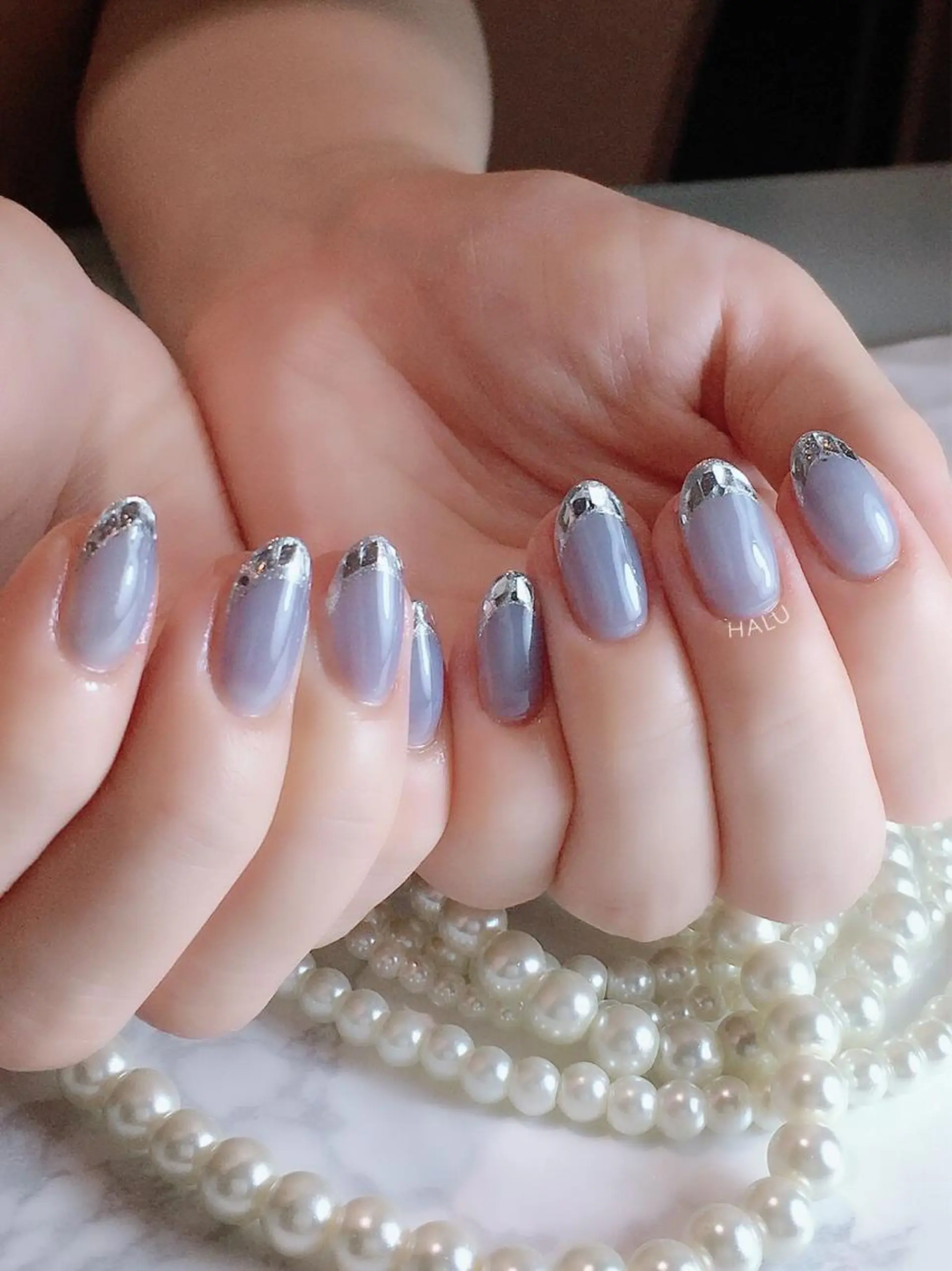 ネイル ブルー HALU ハルのネイルデザイン