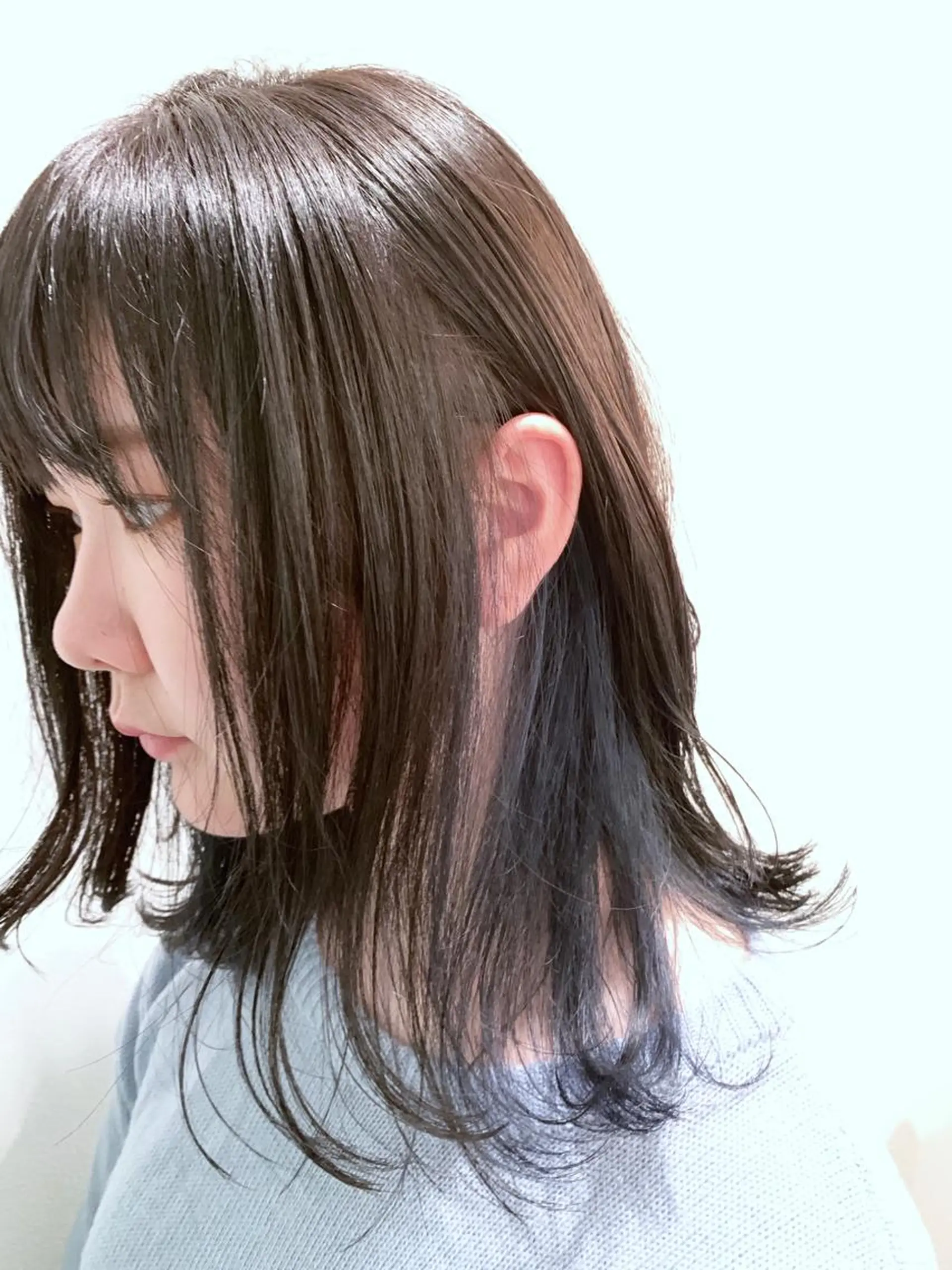 ミディアム カラー ブルーカラー ブルージュ ショコラグレージュ グレージュ インナーカラー Oasis GaRDEN 横浜店所属・🌼愛されヘア🌼 篠原優菜のヘアスタイル