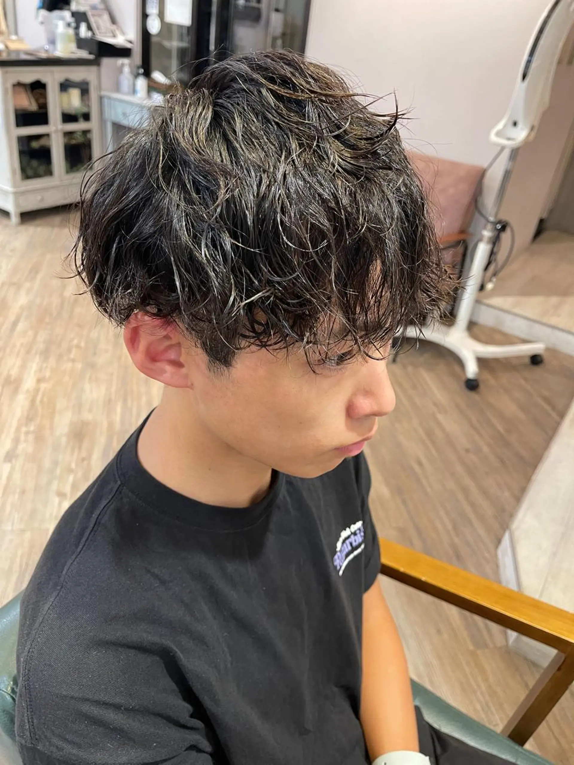 パーマ メンズ 植田 能生のヘアスタイル