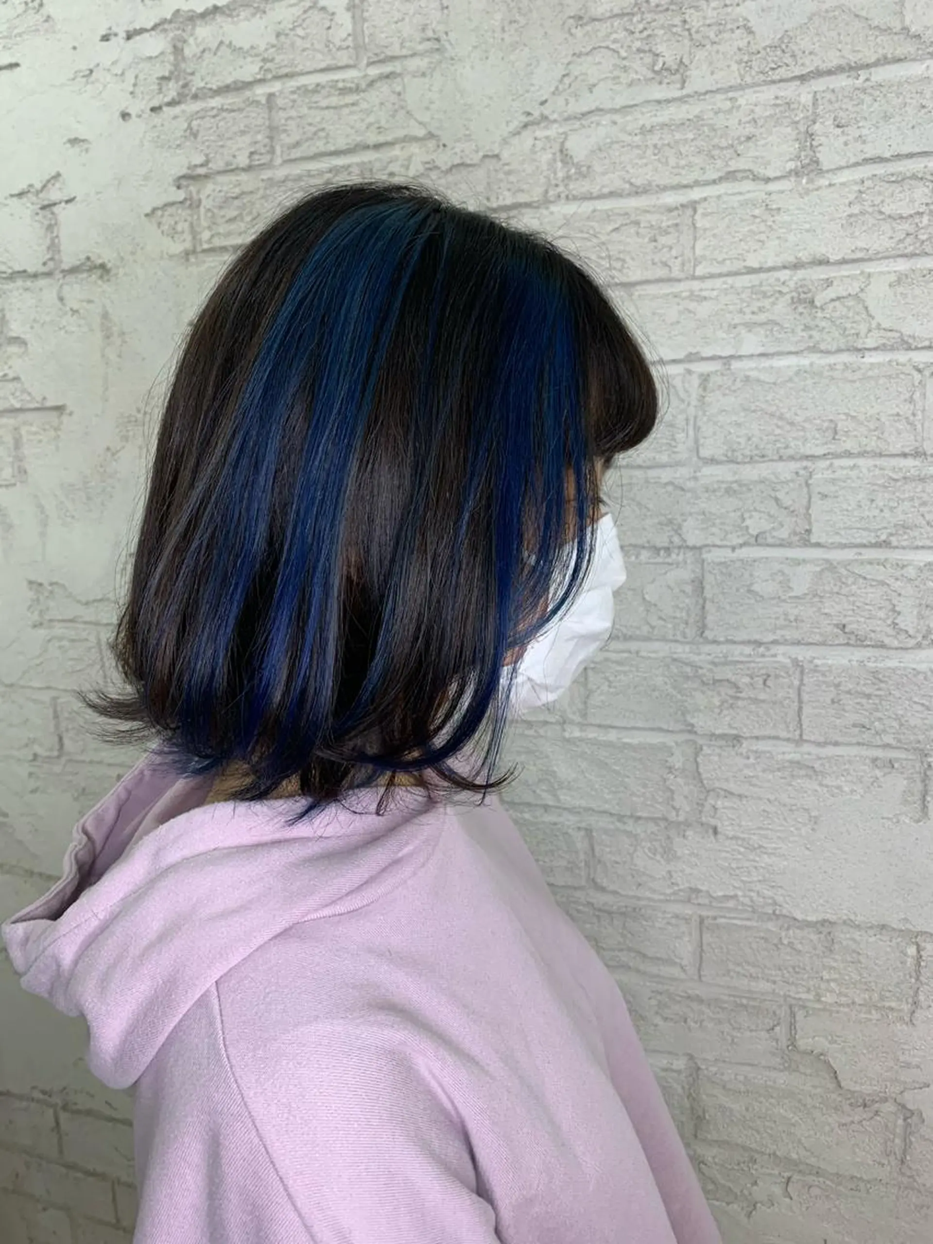 ミディアム カラー ブルーカラー デザインカラー インナーカラー ブリーチ特化 ハイトーンRYOYAのヘアスタイル