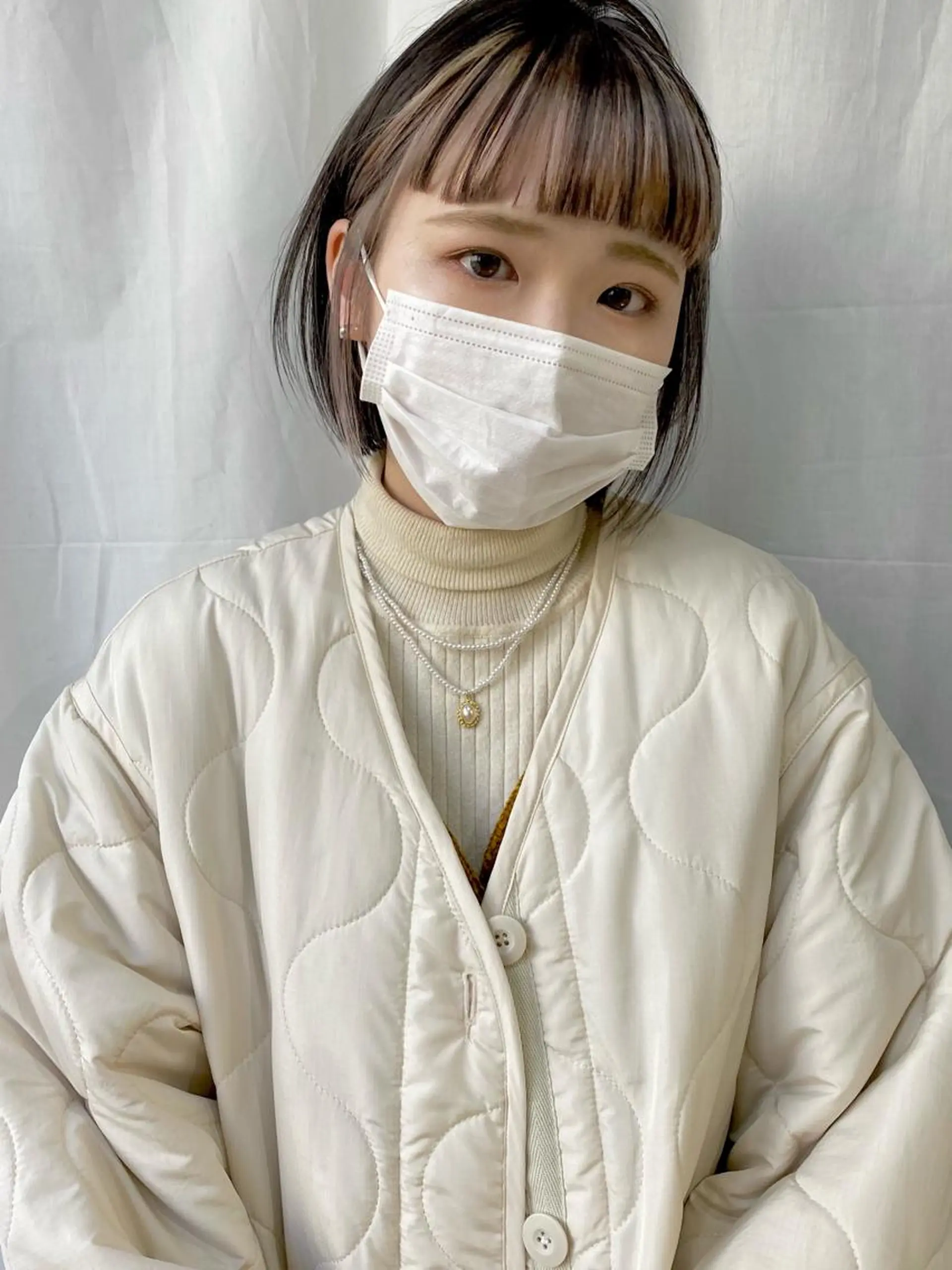 ミディアム カラー ベージュカラー ブリーチ ブロンド ブロンドベージュ ハイトーンカラー Piaコータロー ハイトーン&‪ボブのヘアスタイル