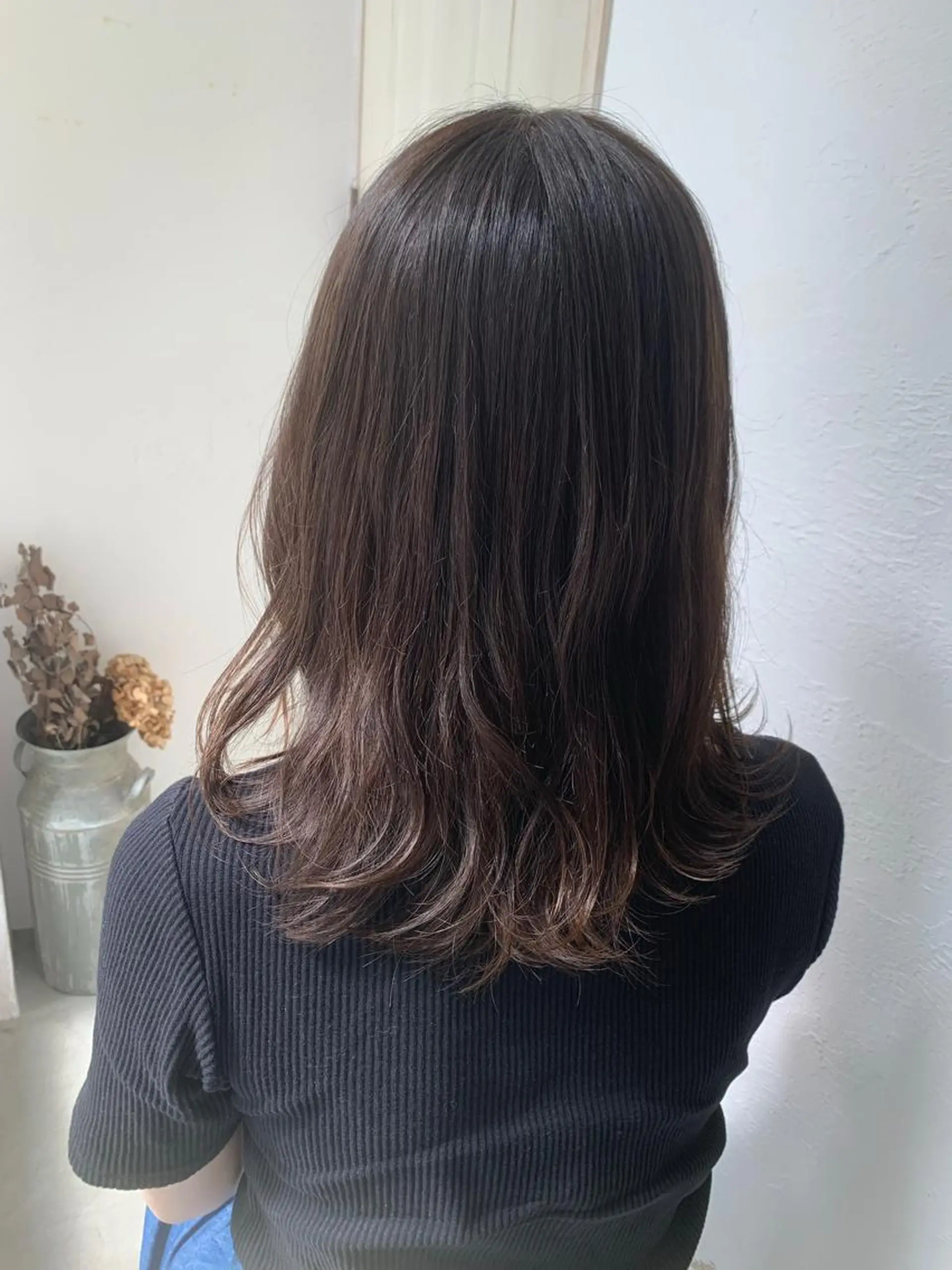 セミロング カラー カット ヘアカラー fio マナミのヘアスタイル
