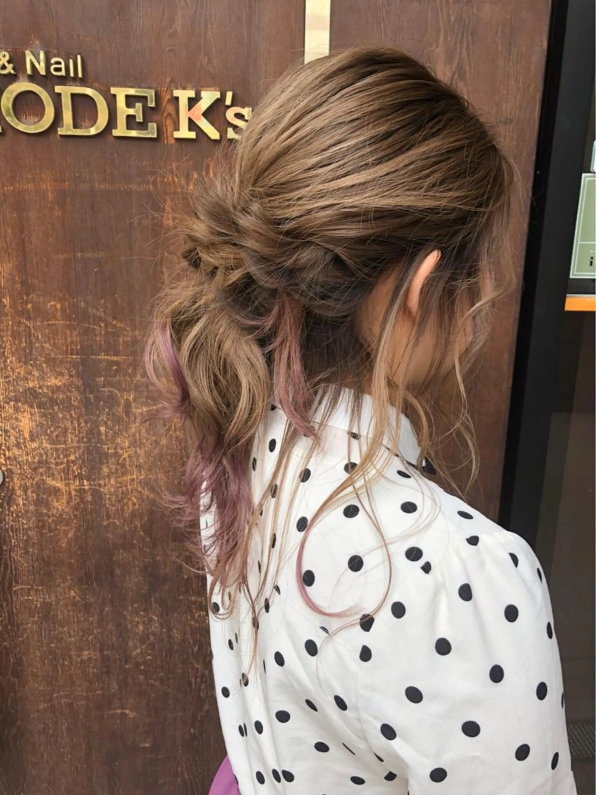 ロング カラー ヘアアレンジ MODE K's松原 YUMIのヘアスタイル