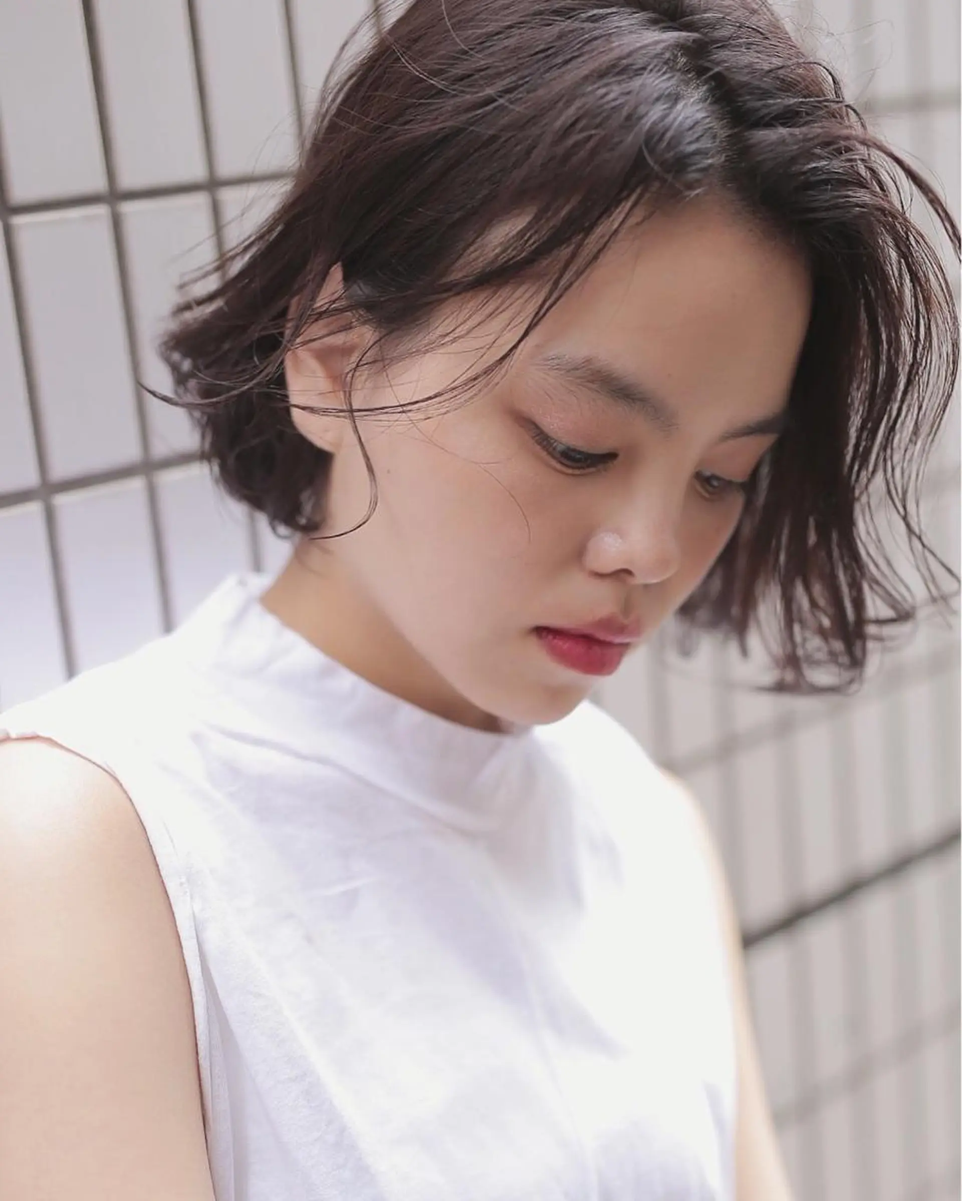 ミディアム パーマ カット パーマ トリートメント 下北沢 soiのヘアスタイル