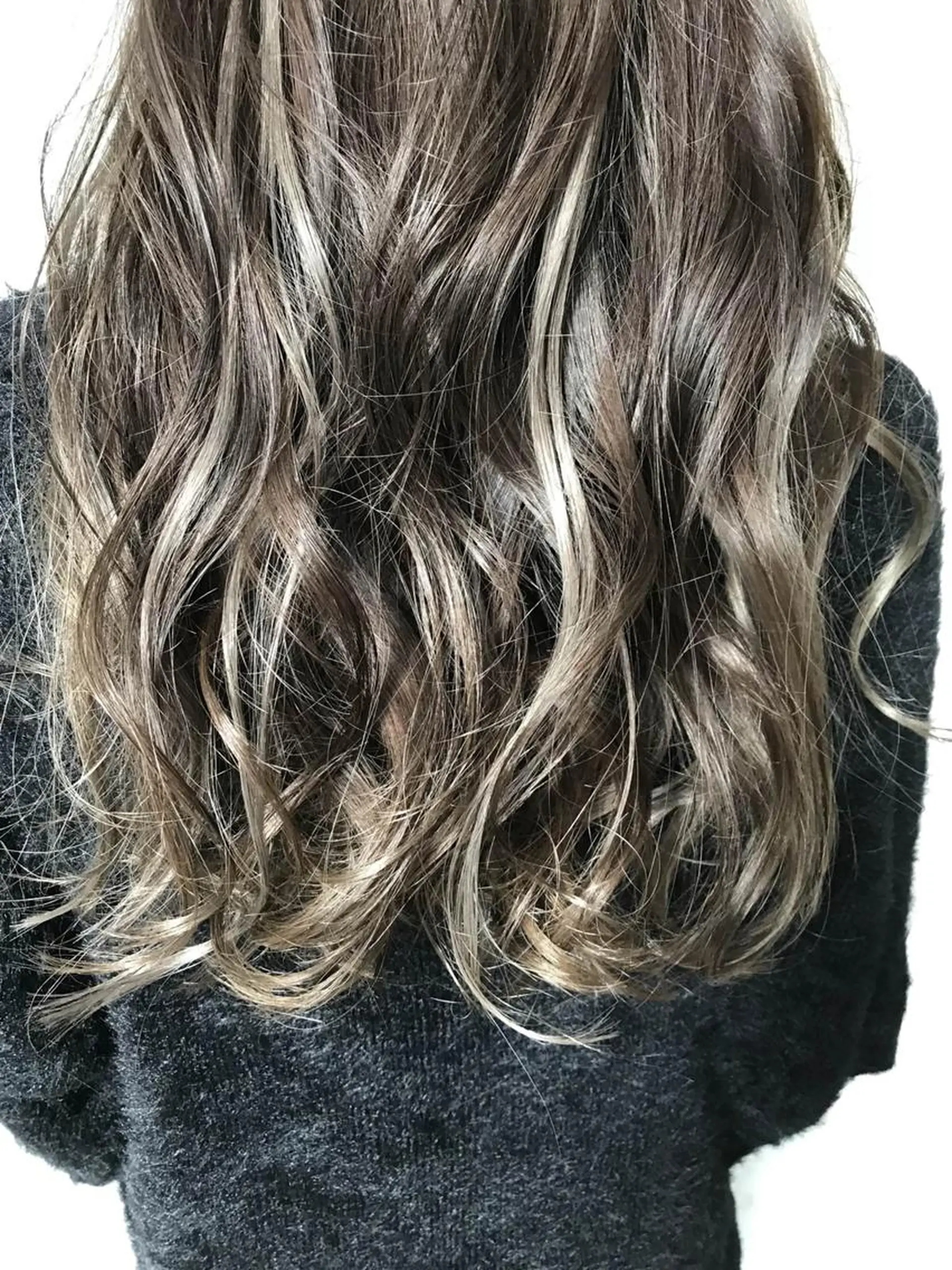 セミロング カラー ヘアアレンジ チビ編み込みエクステ シールEXどぅ〜すのヘアスタイル