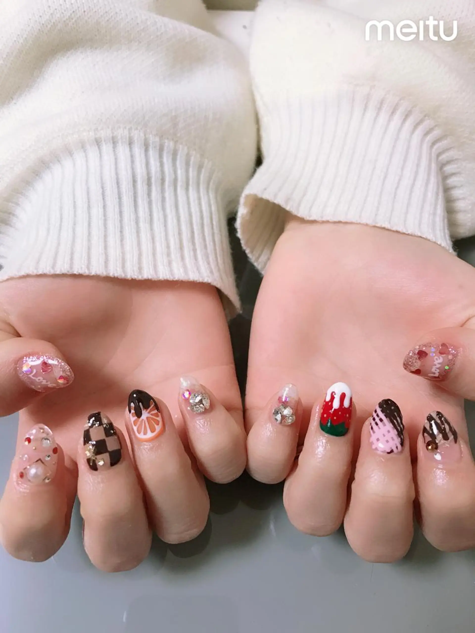 ネイル 持ち込み バレンタイン ハンドネイル Masuko Yasukaのネイルデザイン