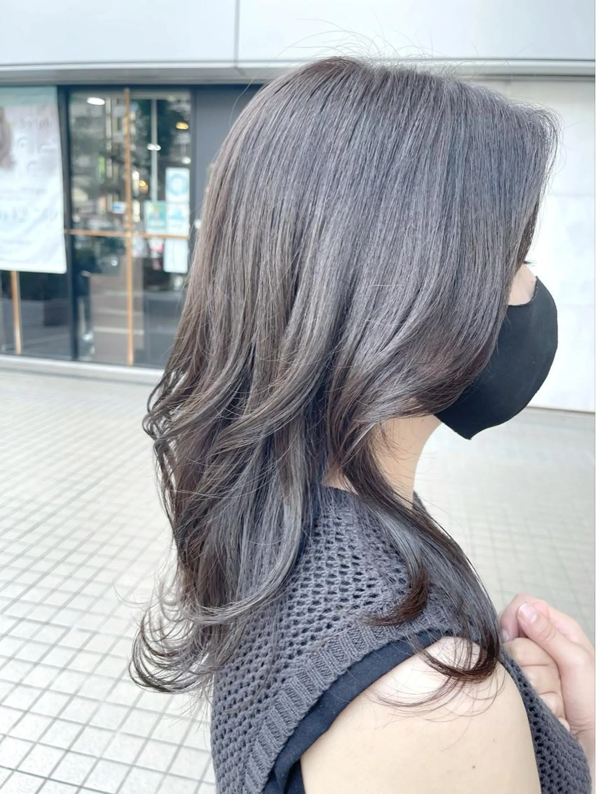 セミロング カラー 顔まわりレイヤー 顔周りカット 韓国風ヘア レイヤーカット カット ヘアカラー トリートメント Zina天王寺 CHIAKIのヘアスタイル