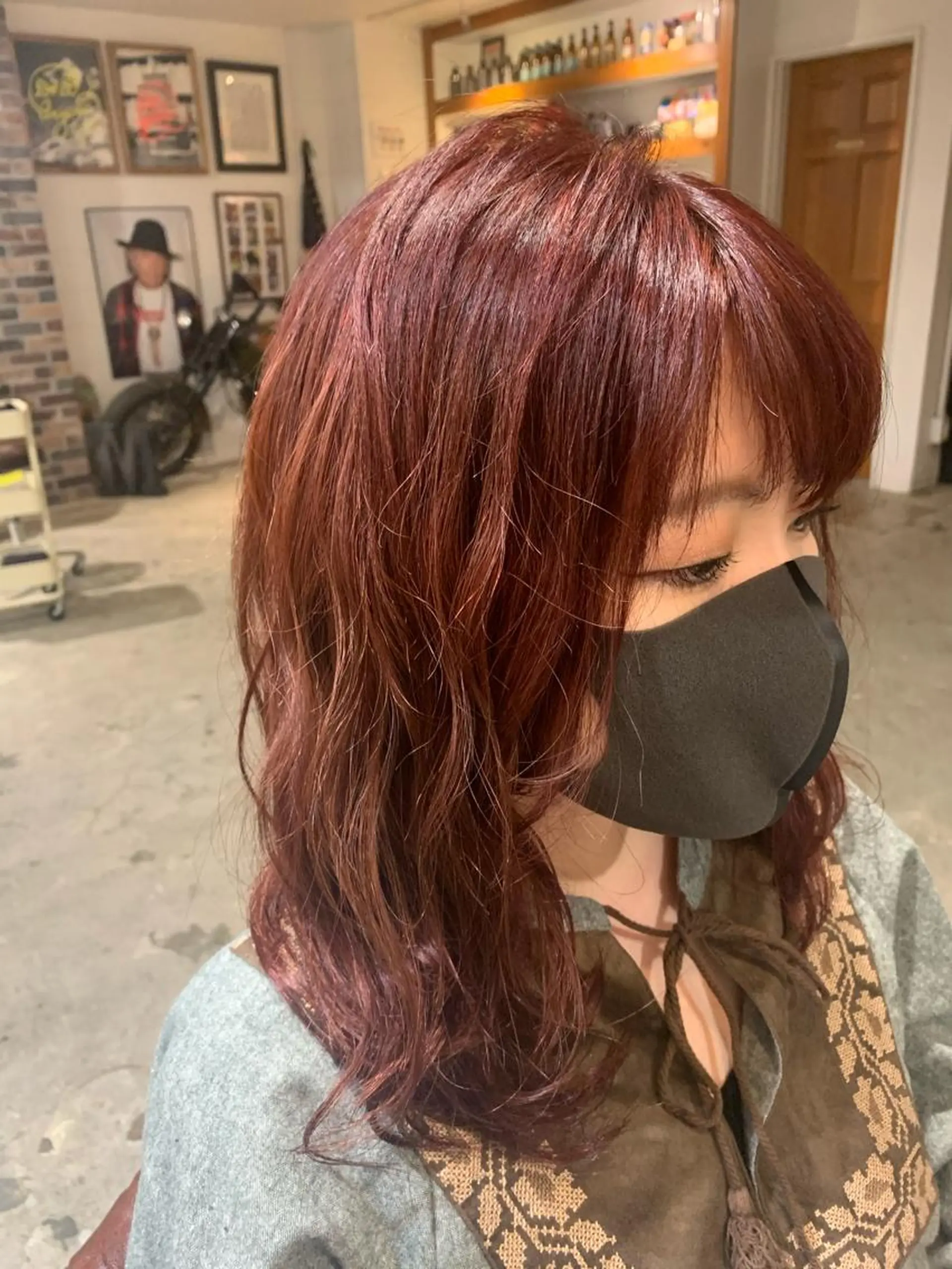 セミロング カラー ショート🌼パーマ 本間正子のヘアスタイル