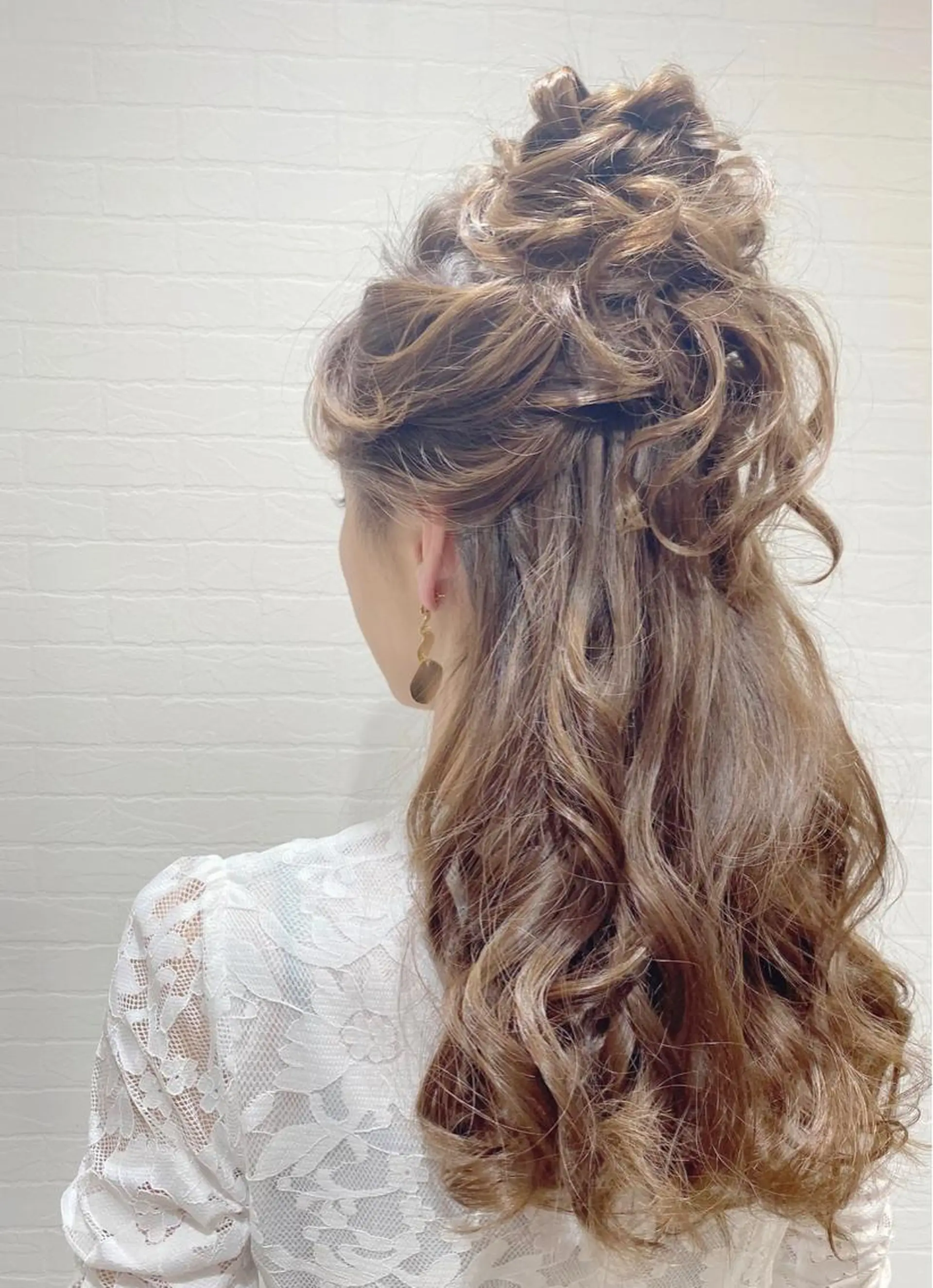 ヘアアレンジ ハーフアップ お団子ヘア ヘアセット GRANLUSSO 〜グランルッソ駅前店所属・木口 嘉美のヘアスタイル