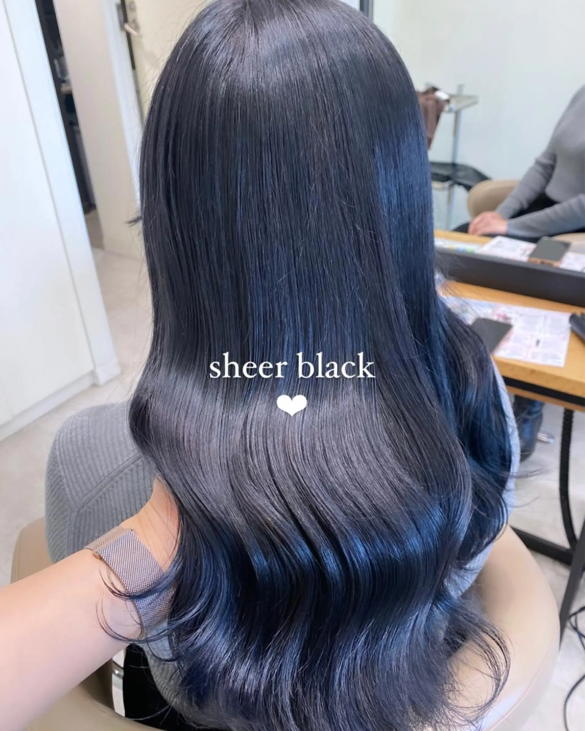 ロング カラー ブルーカラー 透明感カラー ブリーチなしWカラー 🎀韓国ヘア/amiのヘアスタイル