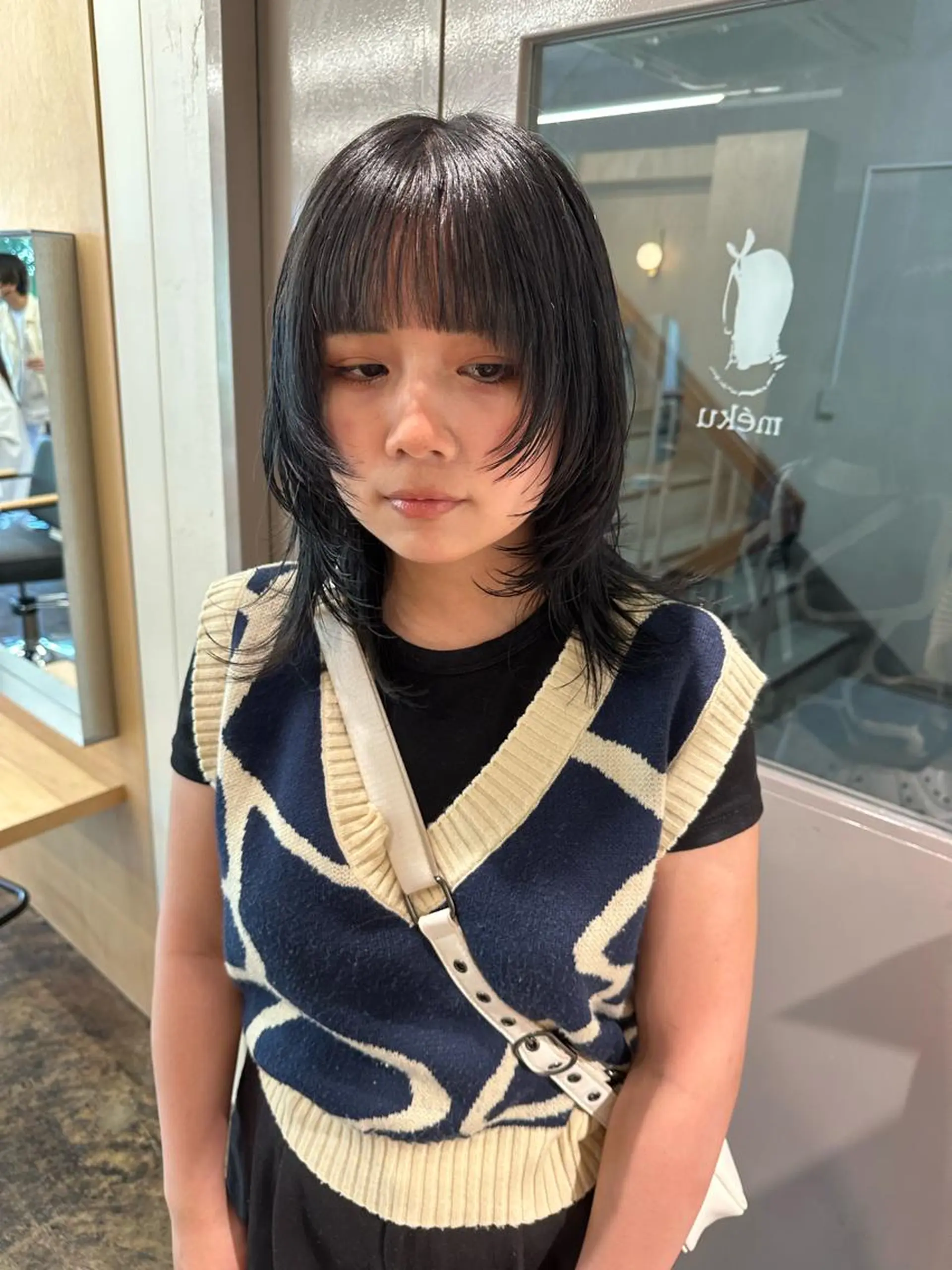 ミディアム ウルフカット カット ヘアカラー トリートメント yupi🐈‍⬛ レイヤー/パーマのヘアスタイル