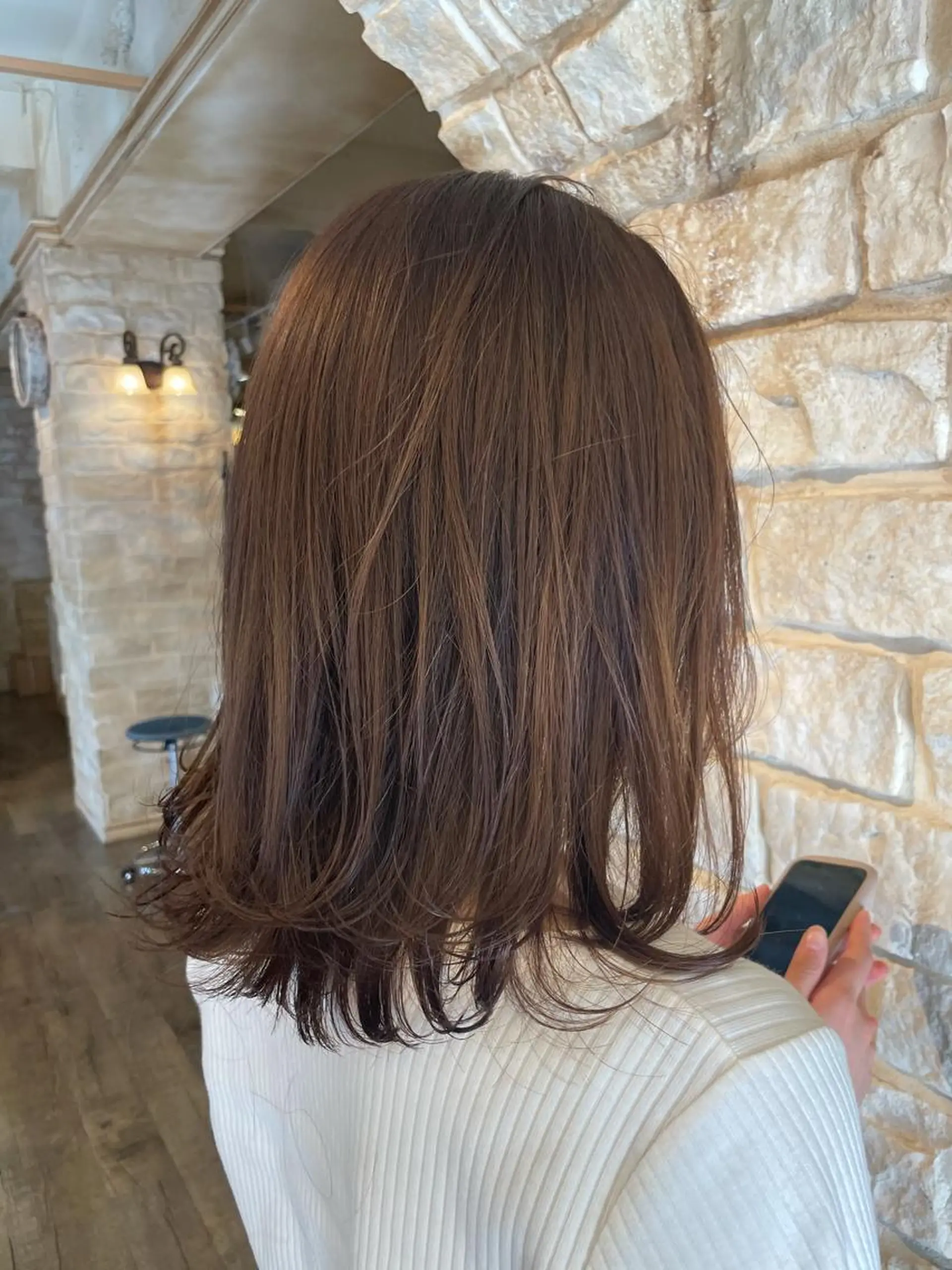 ミディアム カット トリートメント 星野 茉由のヘアスタイル