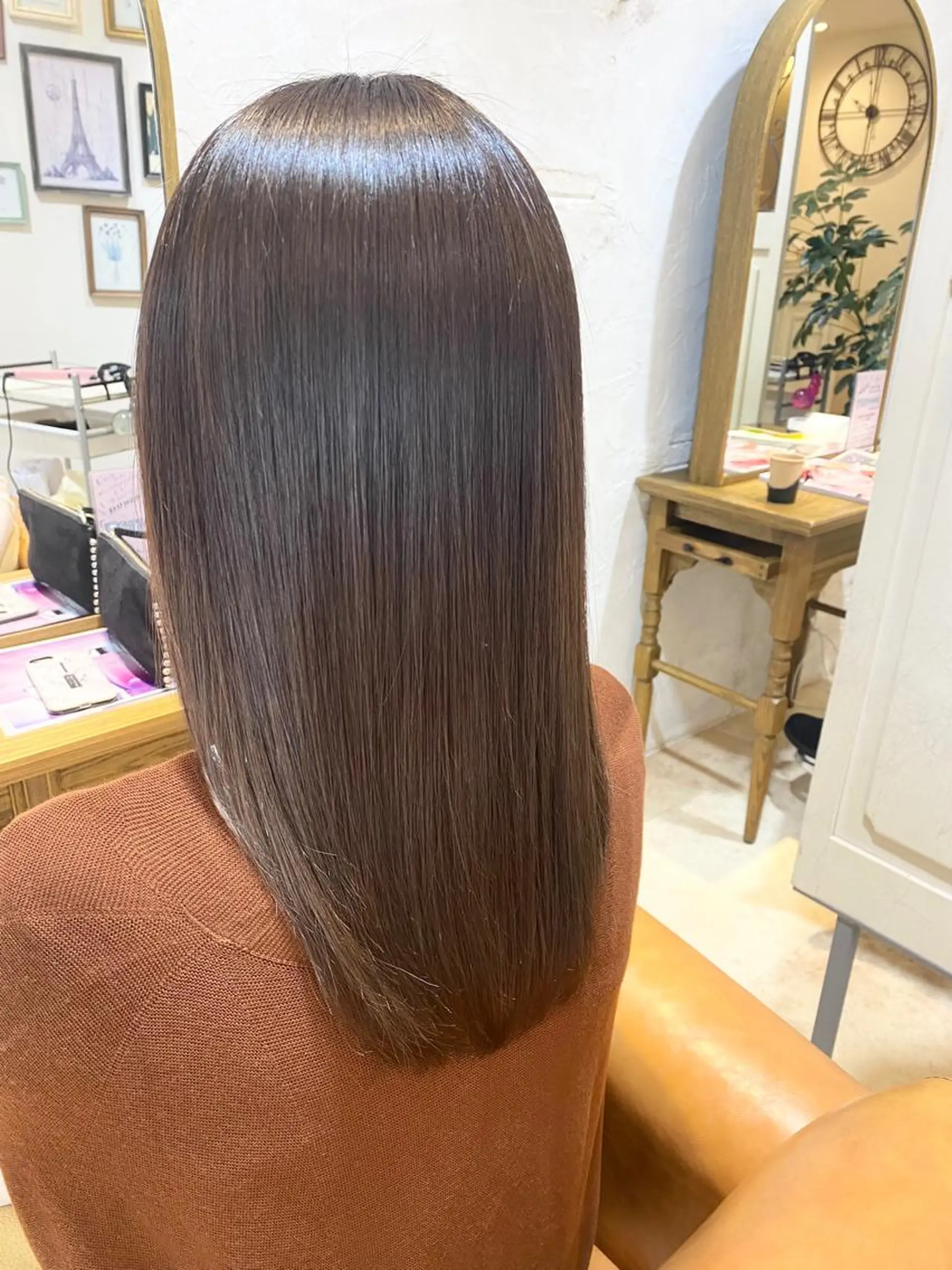 セミロング トリートメント カット 縮毛矯正 🌸Bob🌸 市井友佳子のヘアスタイル