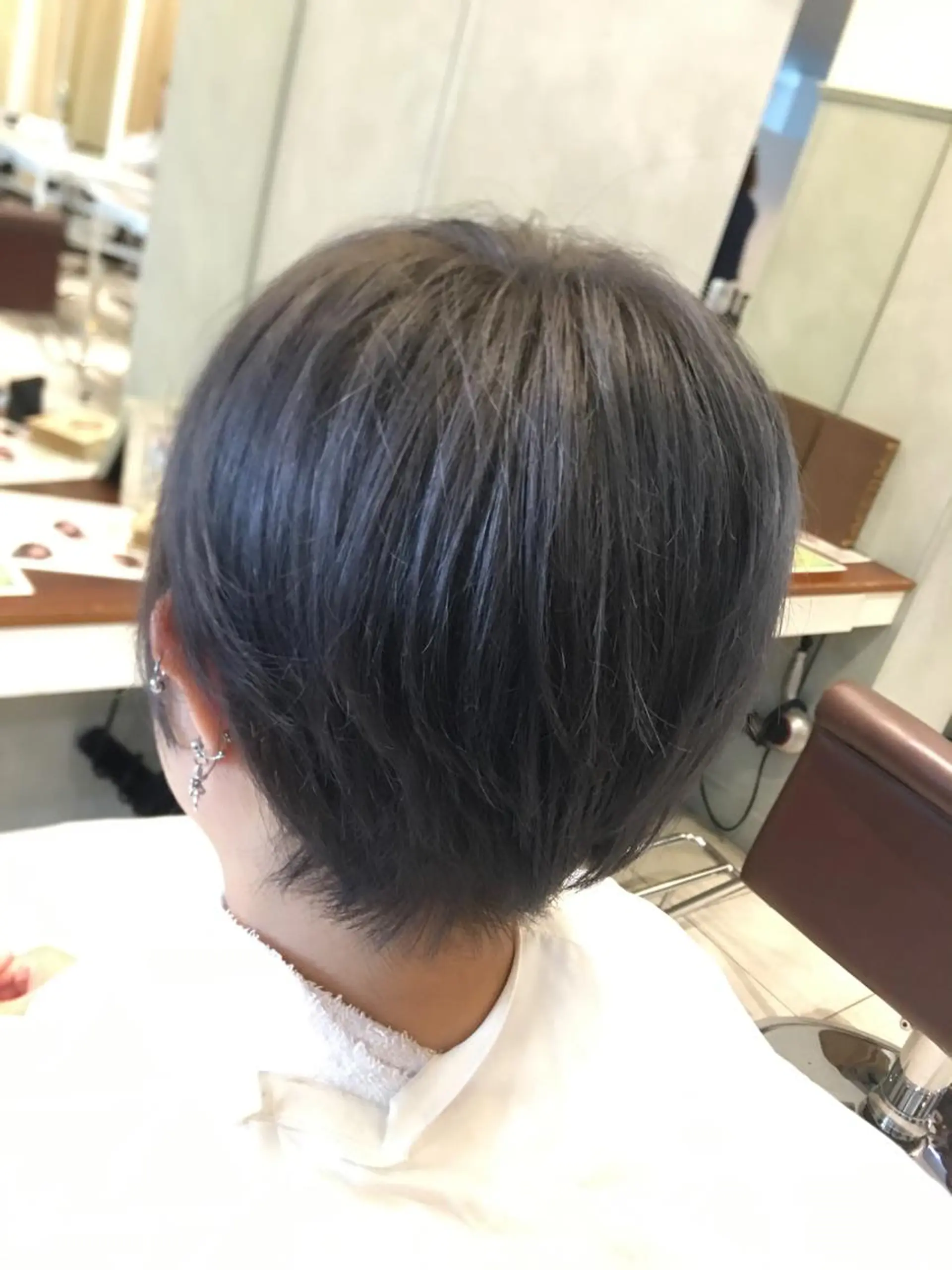 ショート カラー シルバー ショートヘア ブリーチカラー🌈 嘉名 真樹のヘアスタイル