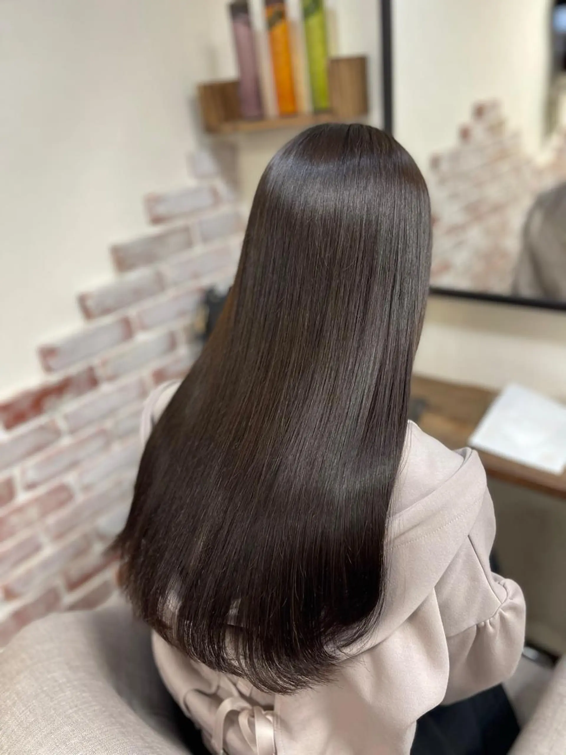 ロング アッシュ 髪質改善 カット 縮毛矯正 【髪質改善特化】 新宿/縮毛矯正/セラのヘアスタイル