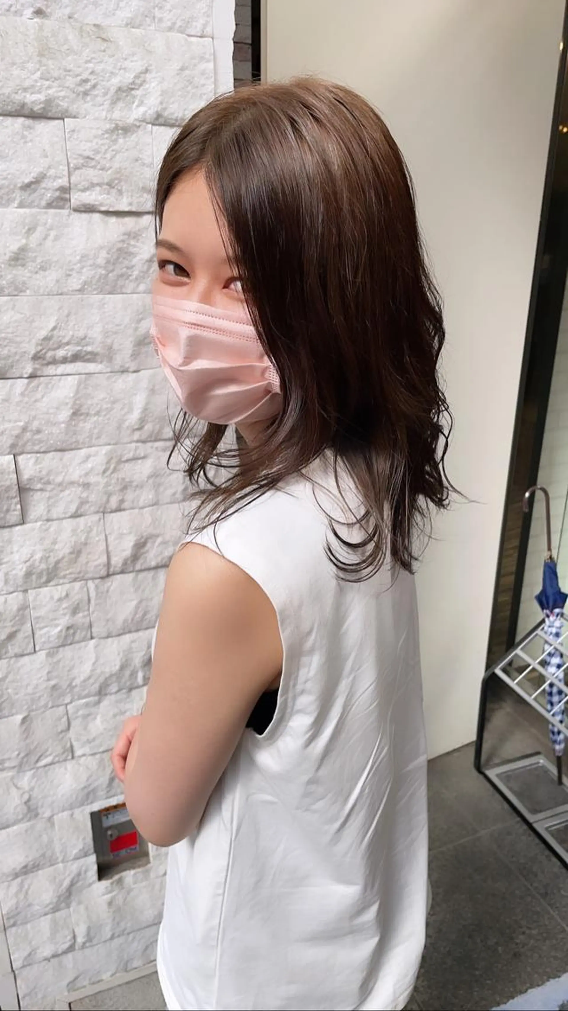 セミロング ヘアカラー トリートメント EARTH 山﨑龍馬のヘアスタイル