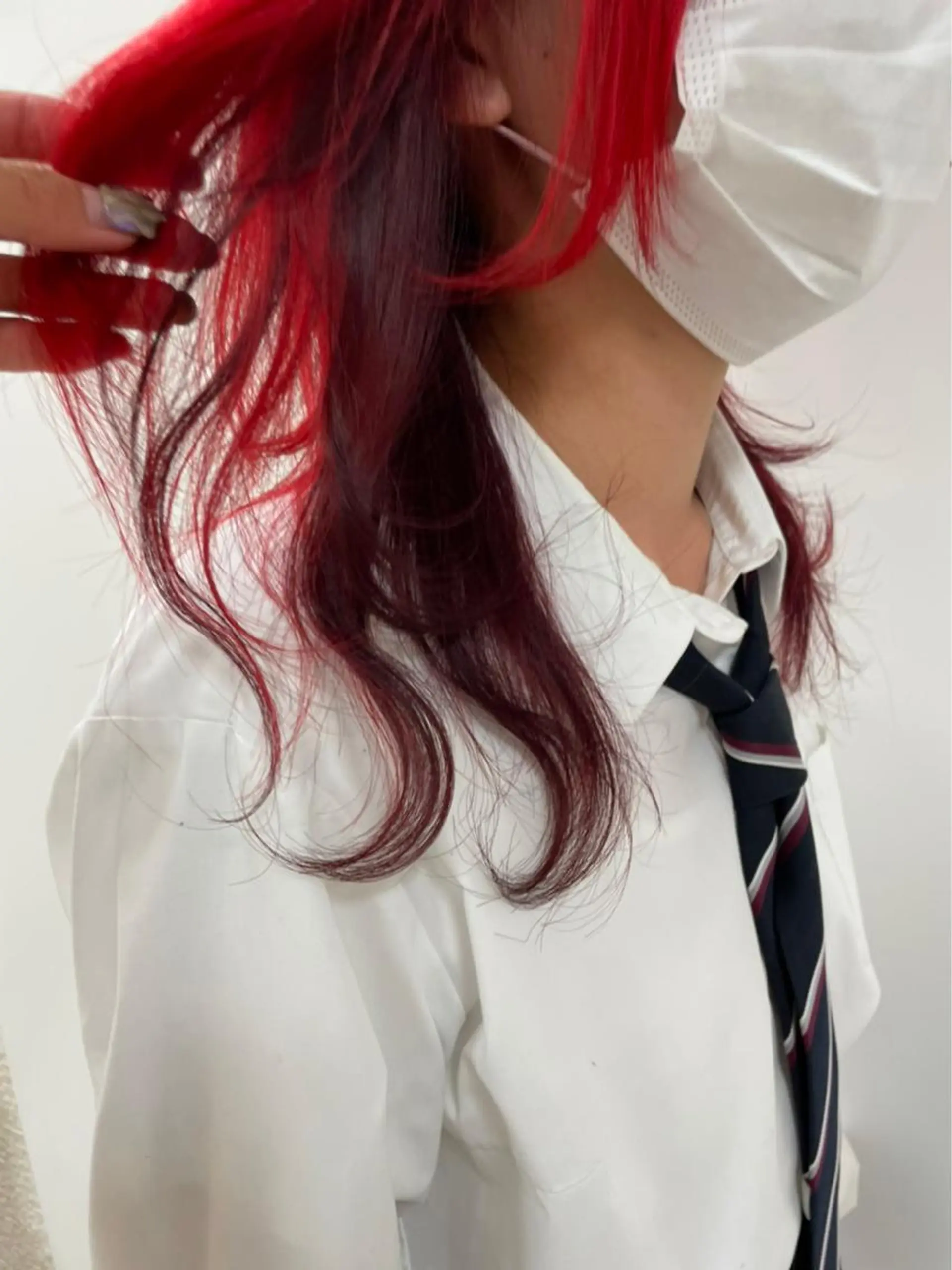 ミディアム カラー ツートーンカラー ヘアカラー トリートメント ヘアセット ハイトーン/ウルフ /レイヤー/坂野幸伸のヘアスタイル