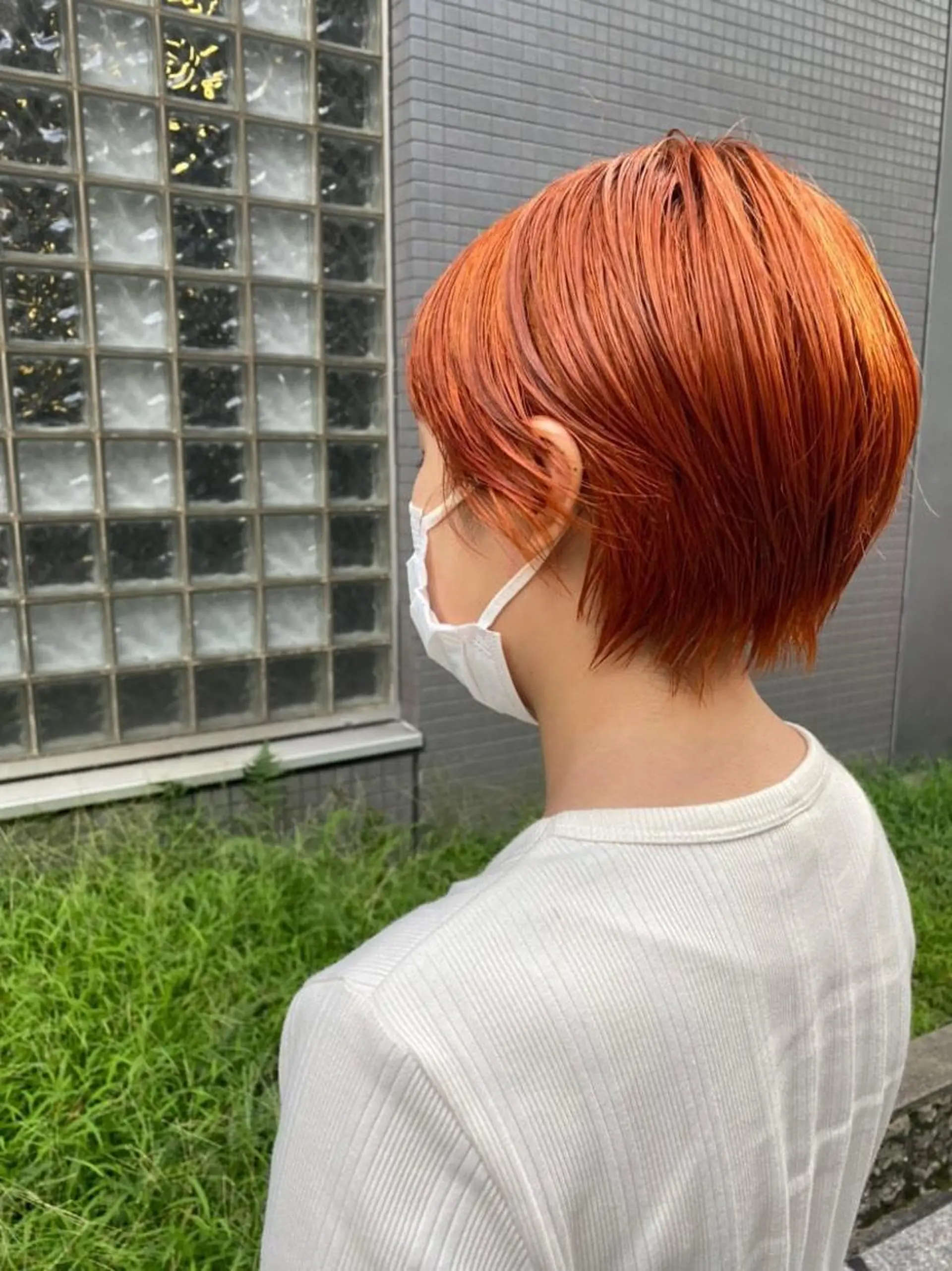 ショート カラー オレンジ LATTE所属・𝑺𝒂𝒌𝒊 🩶マンツーマン施術のヘアスタイル