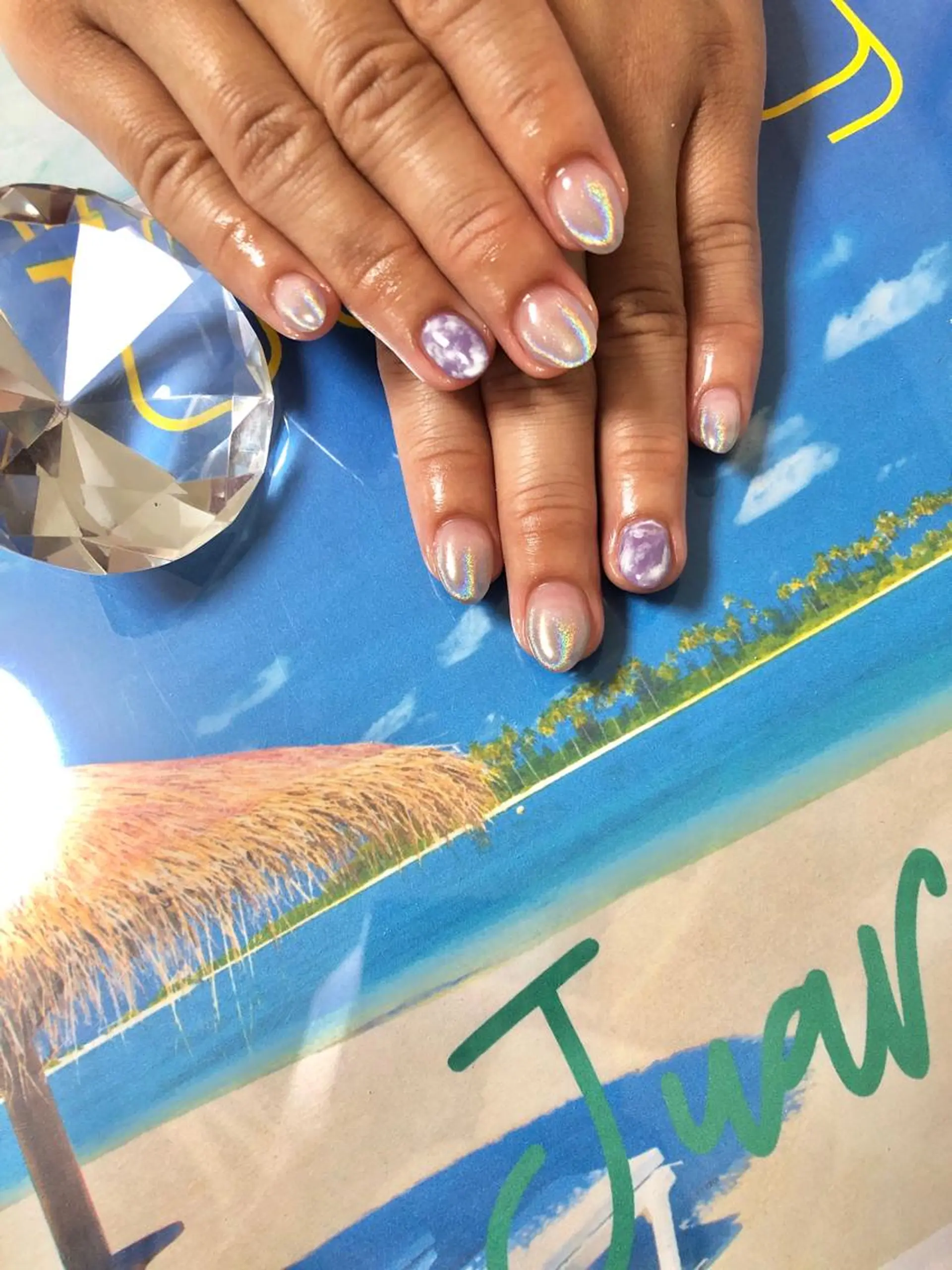 ショート カラー キッズ ネイル マツエク・マツパ ハンドネイル ハンドケア 💎ビューティサロン 湘南　RIRAN💎のネイルデザイン
