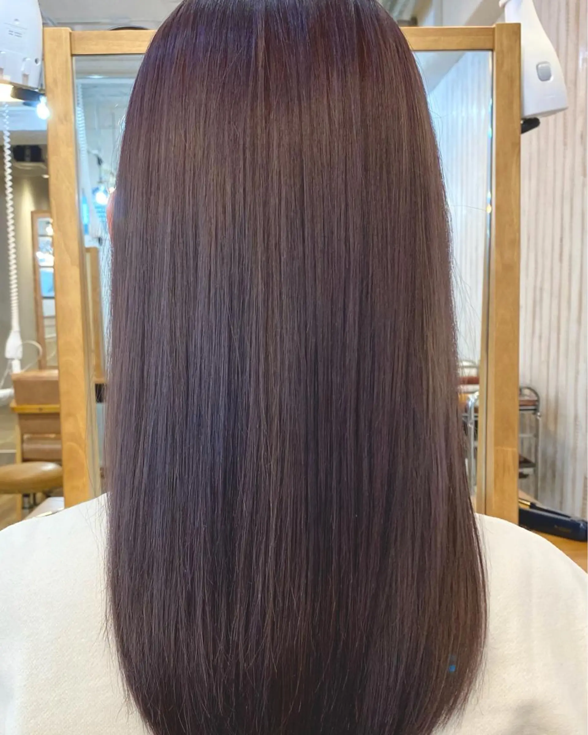 ロング 伸ばしかけ 縮毛矯正 千 田のヘアスタイル