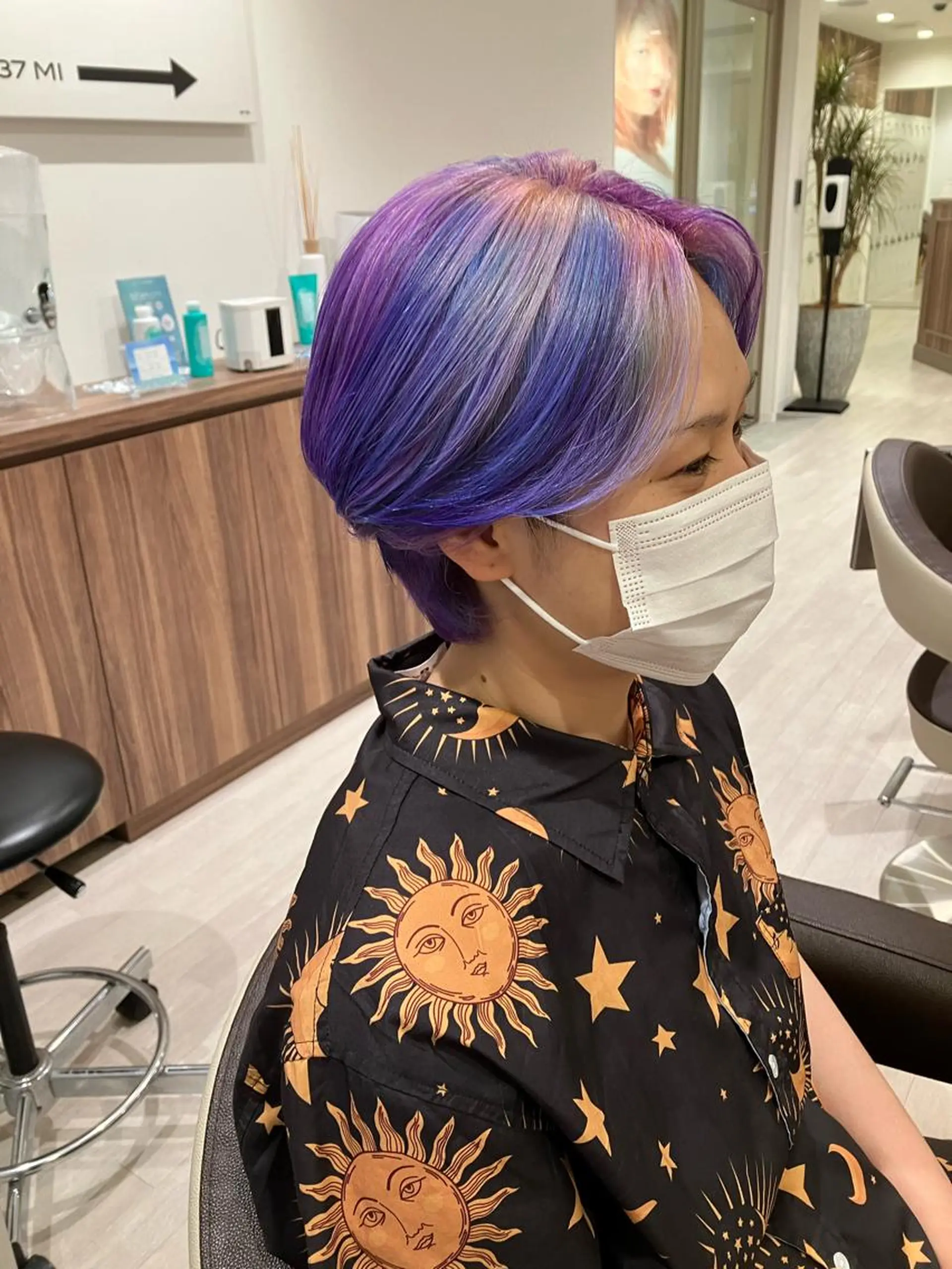 ショート カラー ヘアカラー Re:st所属・Miyavi/カラー ショートボブのヘアスタイル