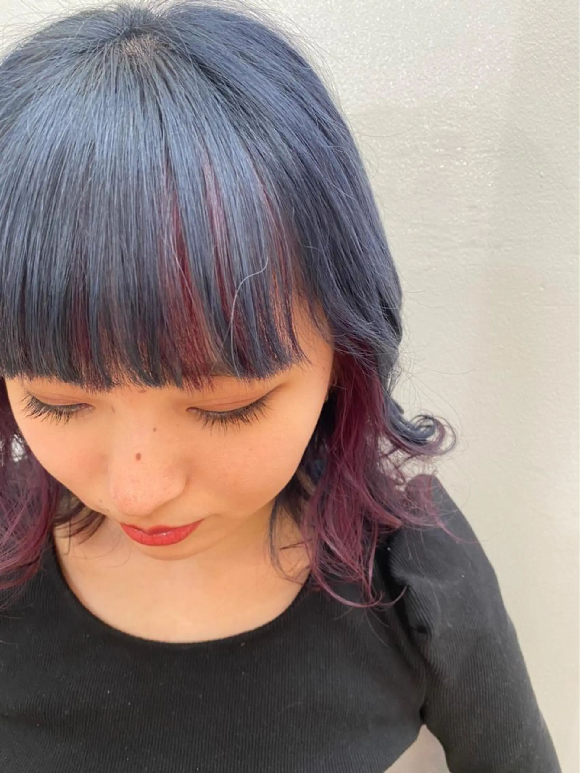 ミディアム カラー 艶カラー🌙縮毛矯正 /ボブ【Reina】のヘアスタイル