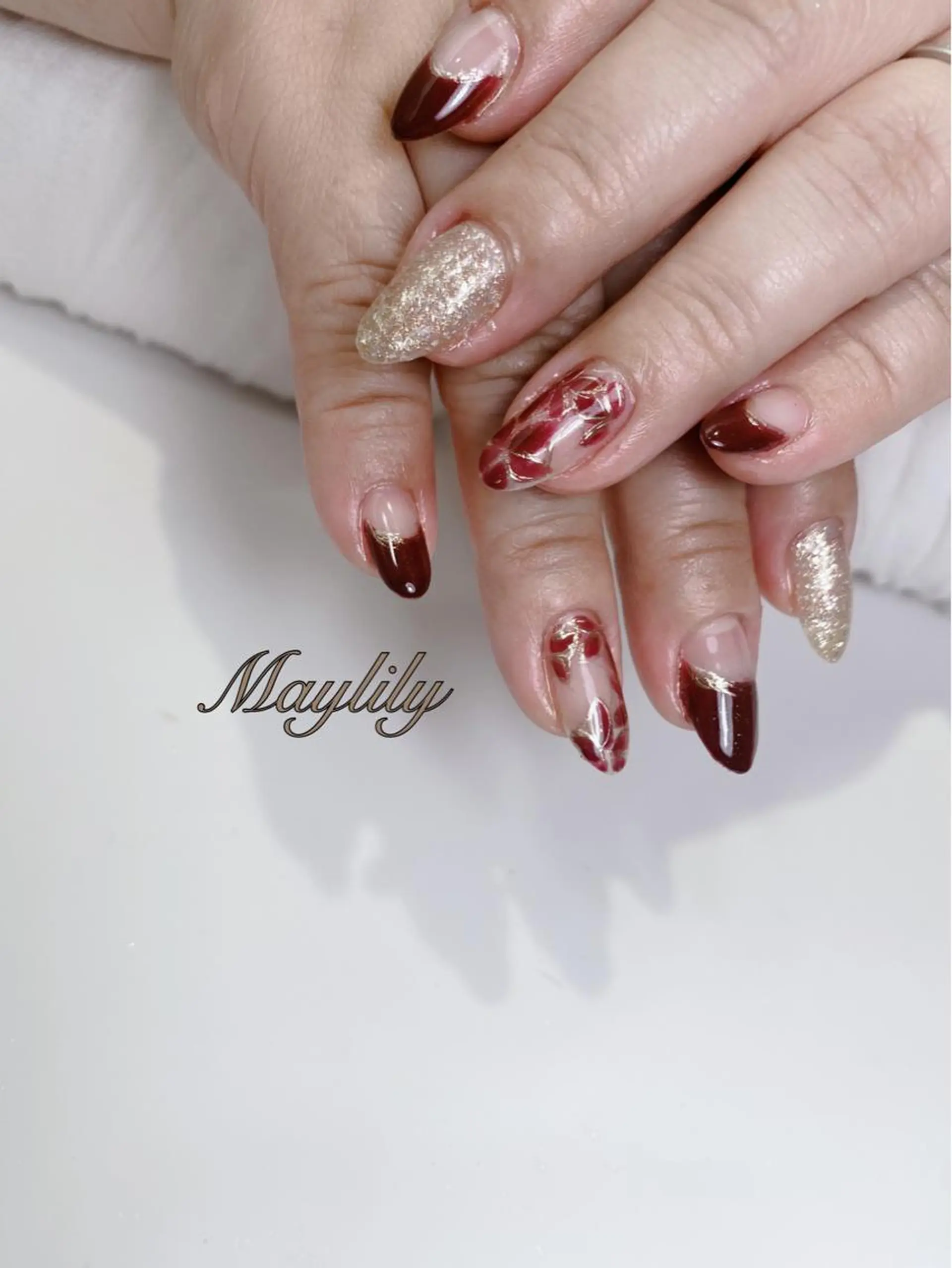 ネイル 持ち込み ハンドネイル Nail salon Maylily所属・Nail salon Maylilyのネイルデザイン