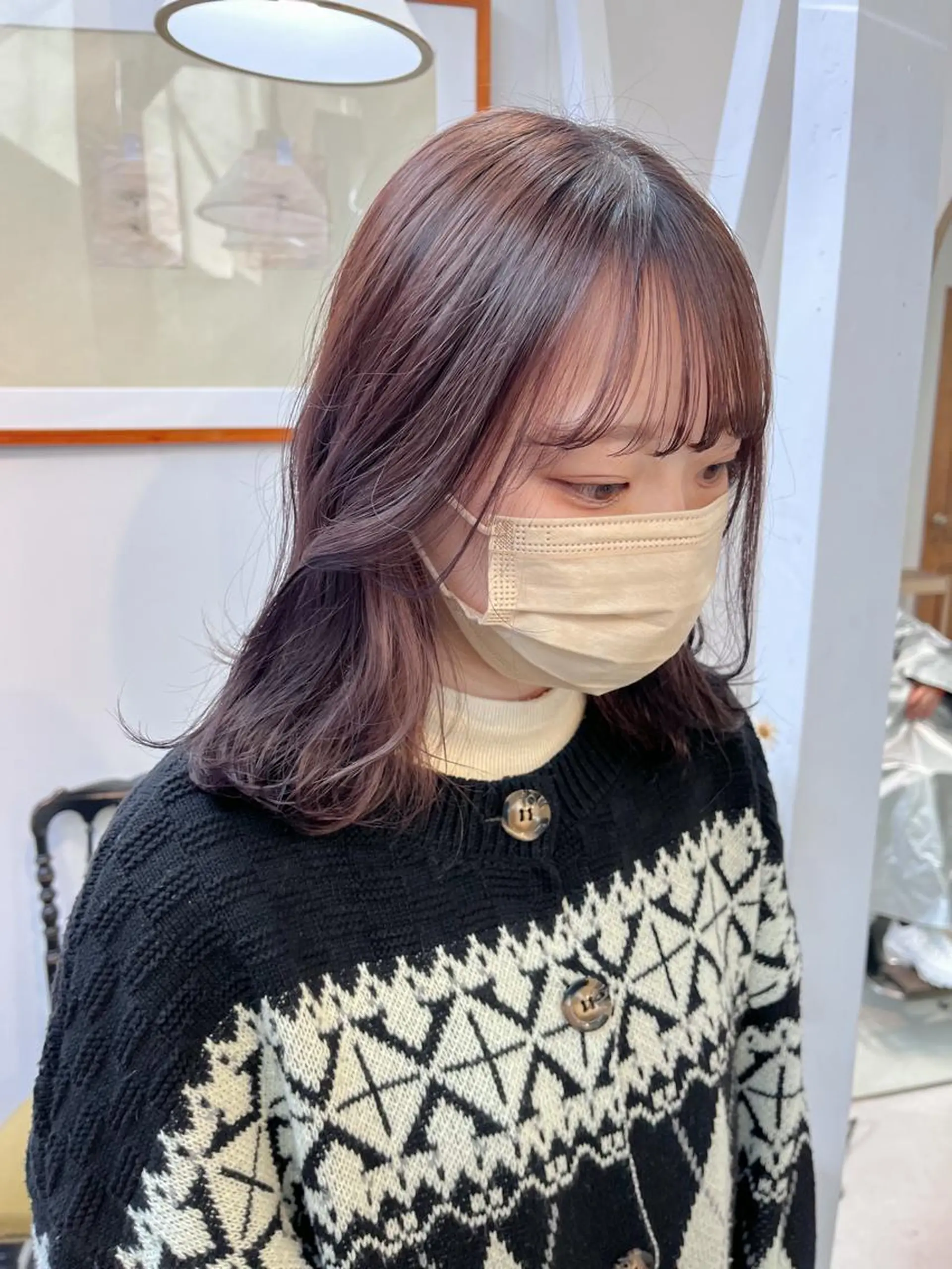 ショート カラー インナーカラー ラベンダーカラー ボブ/色素薄めカラー RISAのヘアスタイル