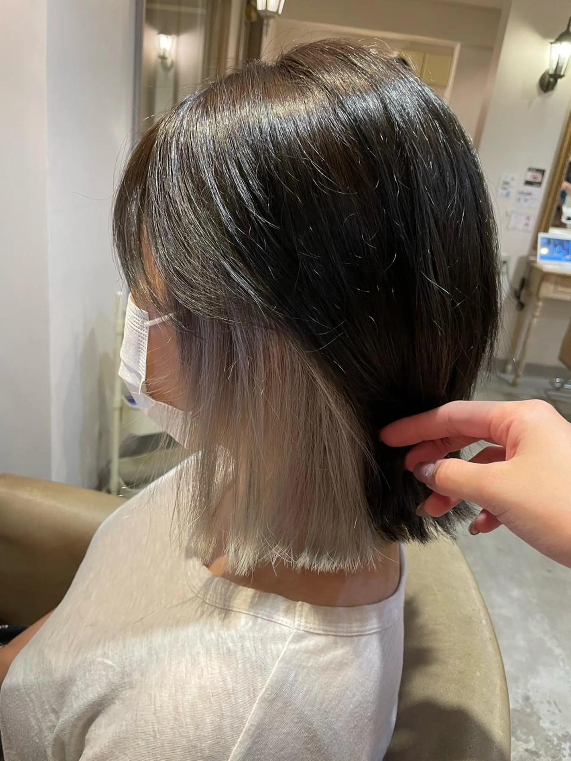 ショート カラー パーマ ヘアアレンジ キッズ 韓国♡ワンホン系 ♡YURIのヘアスタイル