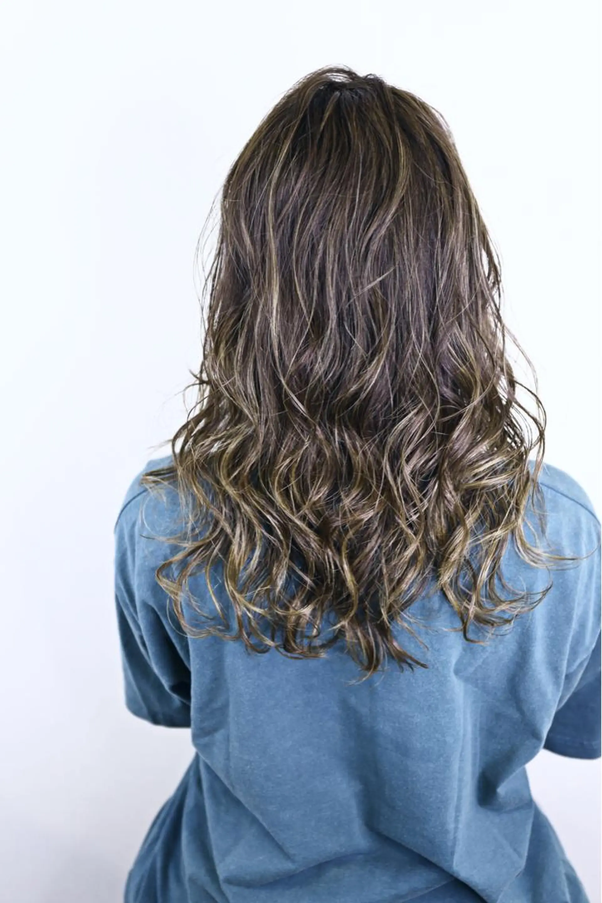 セミロング カラー ブリーチ ケアブリーチ ハイライトカラー ハイライト カット ヘアカラー 髪質改善/イルミナ/ 城崎のヘアスタイル