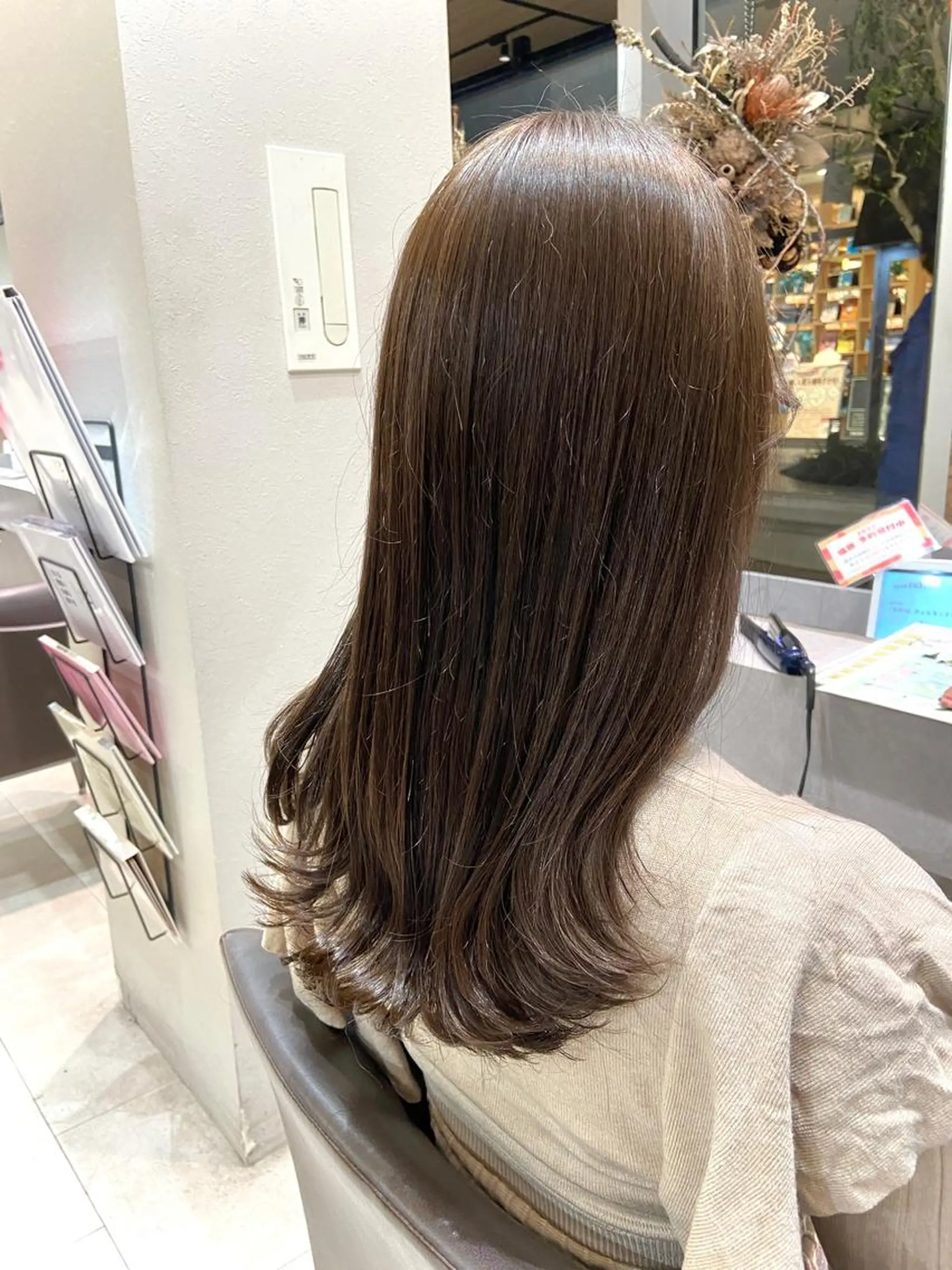 セミロング カット ヘアカラー トリートメント 髪質改善/森ノ宮/ 美容室/店長杉山慶尚のヘアスタイル