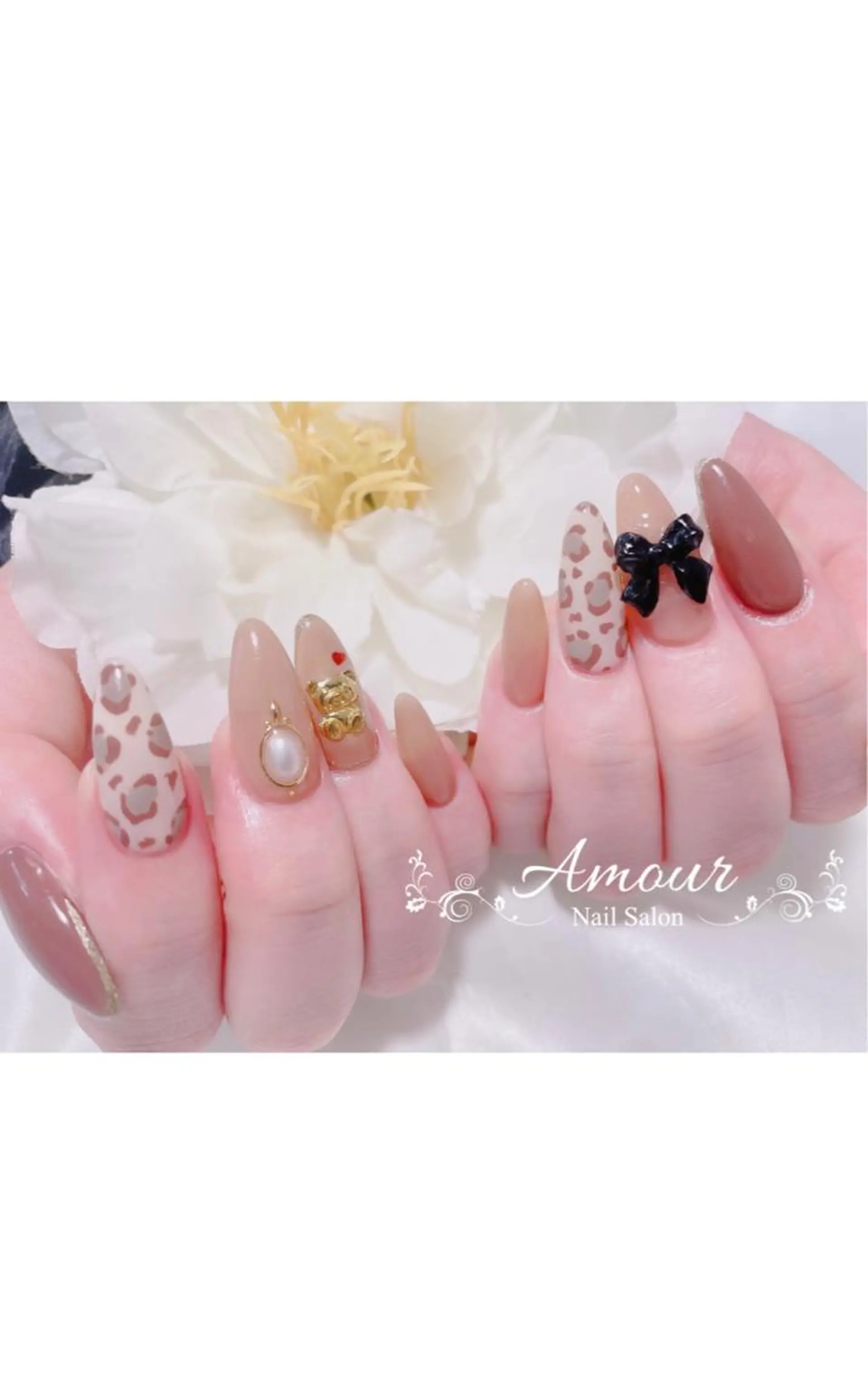 ネイル リボン nailsalon ♡amour♡のネイルデザイン