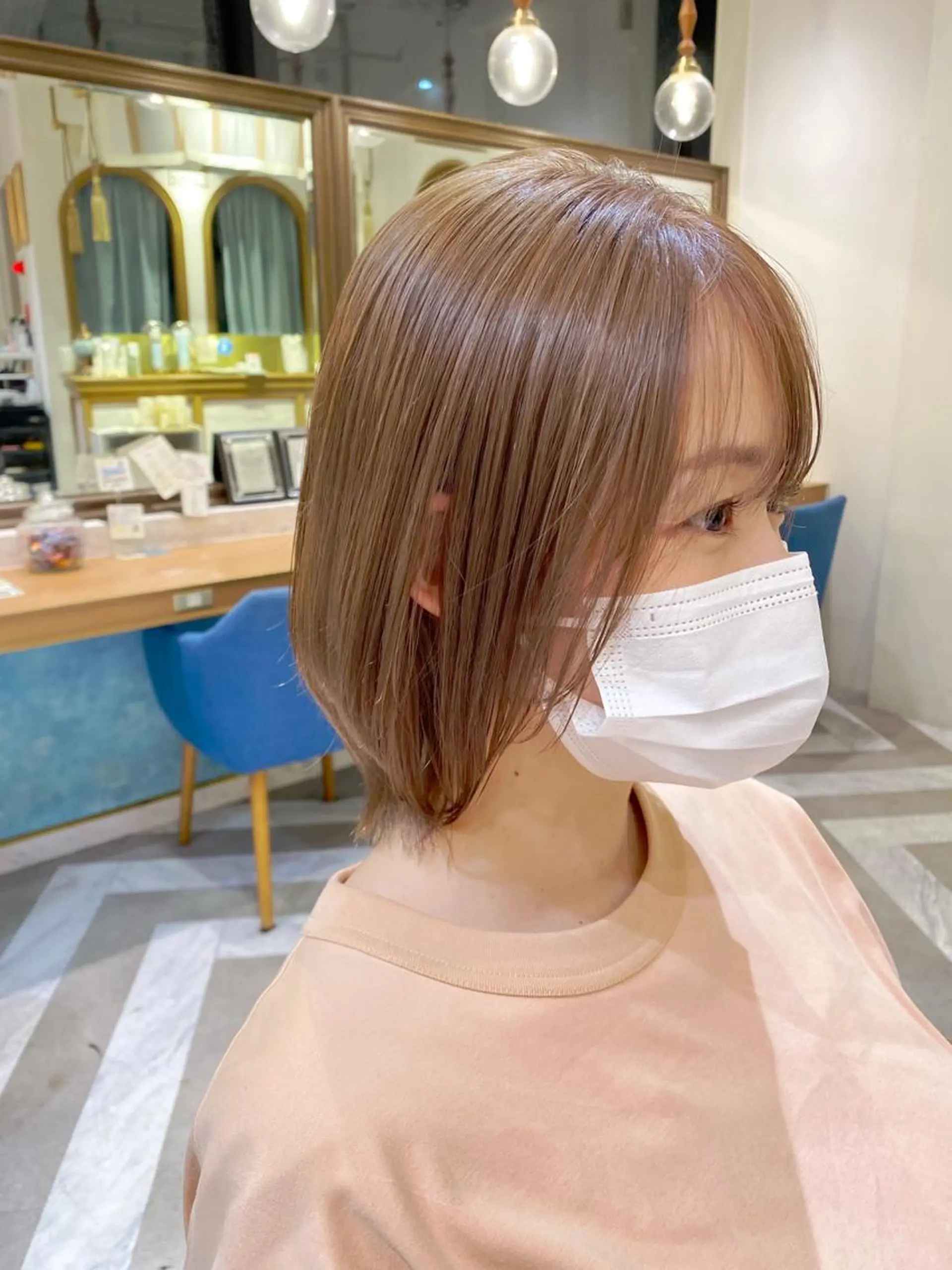 ショート ヘアカラー トリートメント レイヤーカット /透明感カラー西田のヘアスタイル