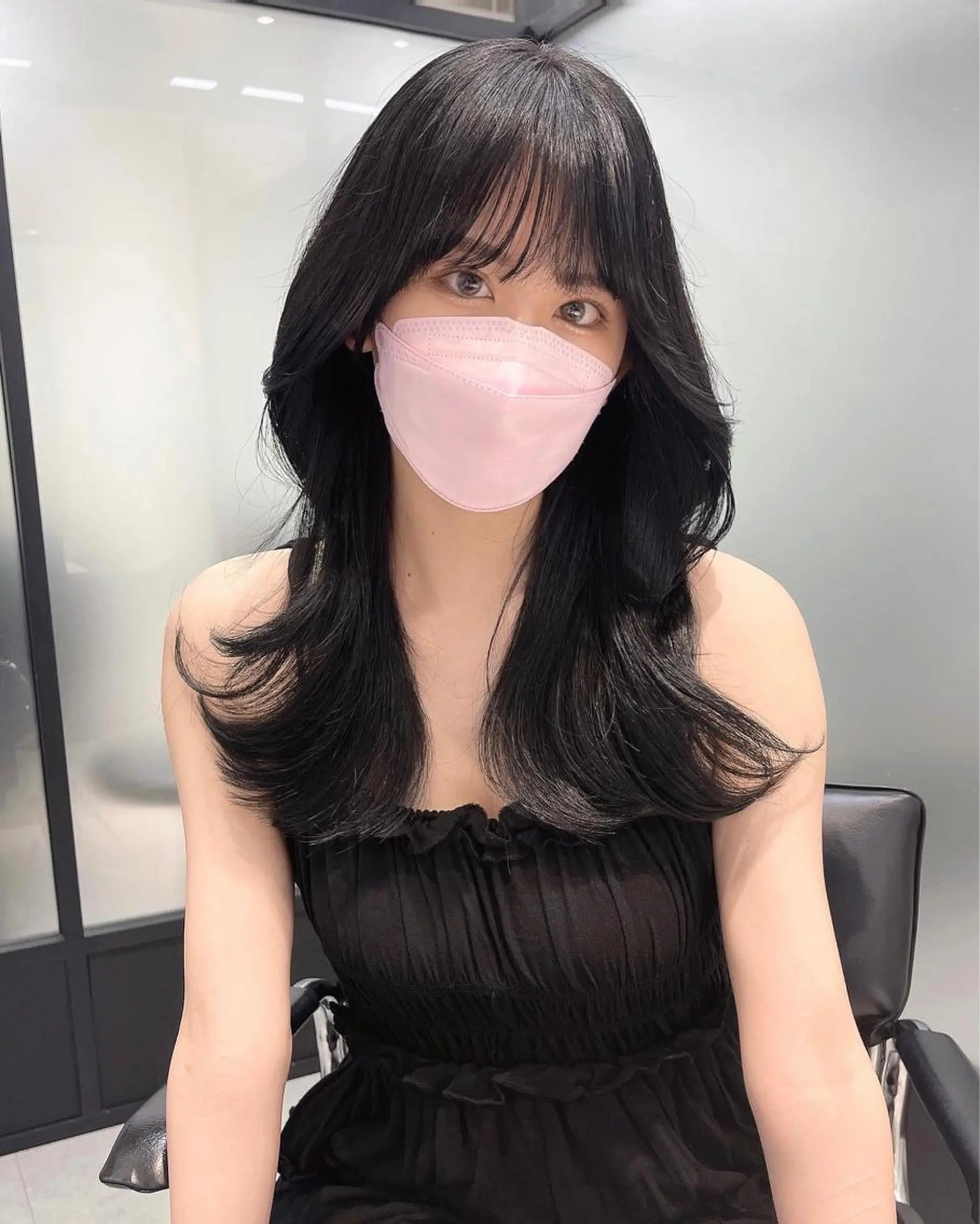 ロング カット ヘアカラー トリートメント 韓国レイヤーカット 髪質改善▫️水野有真のヘアスタイル