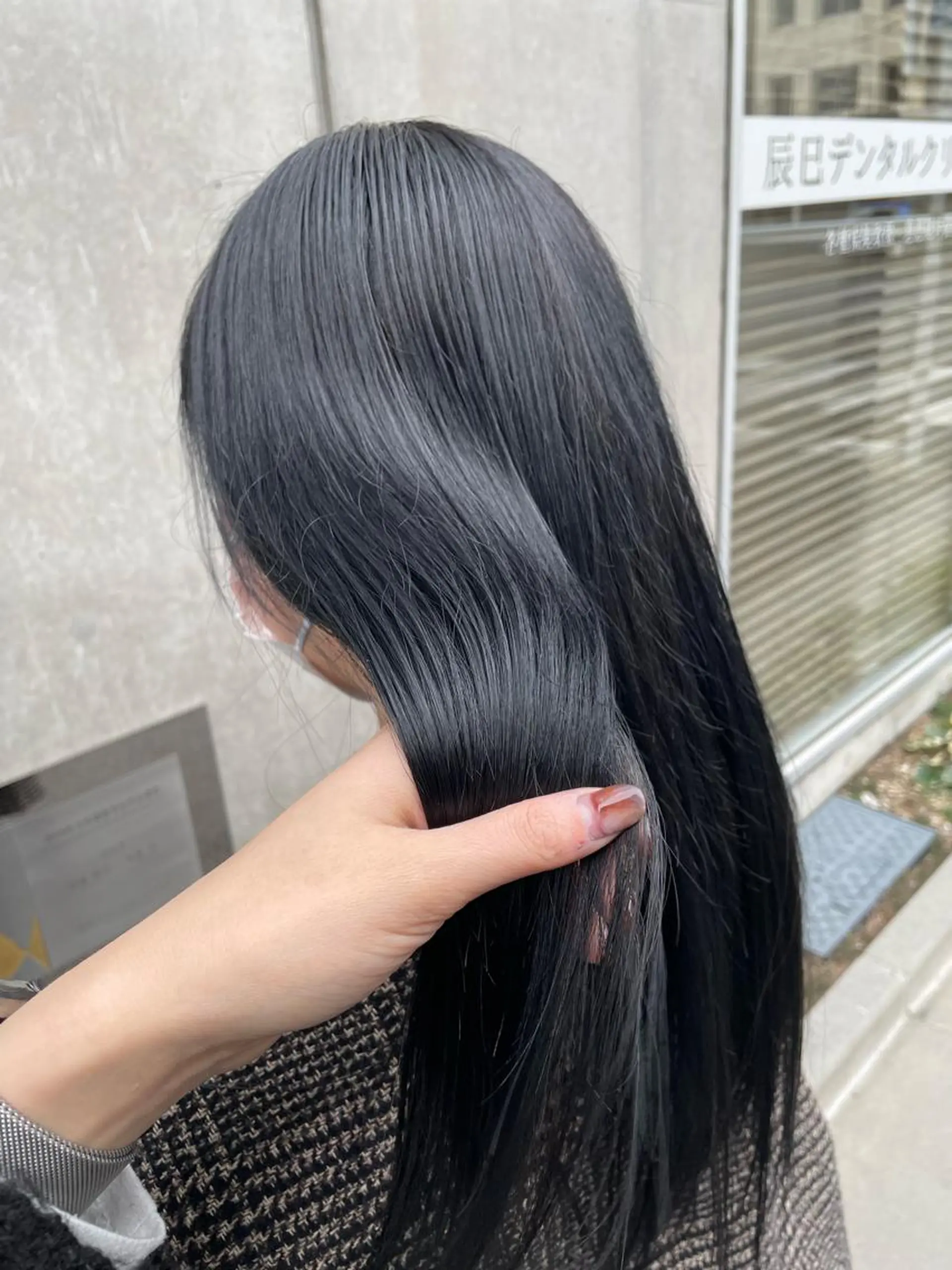 ロング カラー ダークグレー カット ヘアカラー Austin所属・韓国×網紅ヘア 🤍りん🤍のヘアスタイル