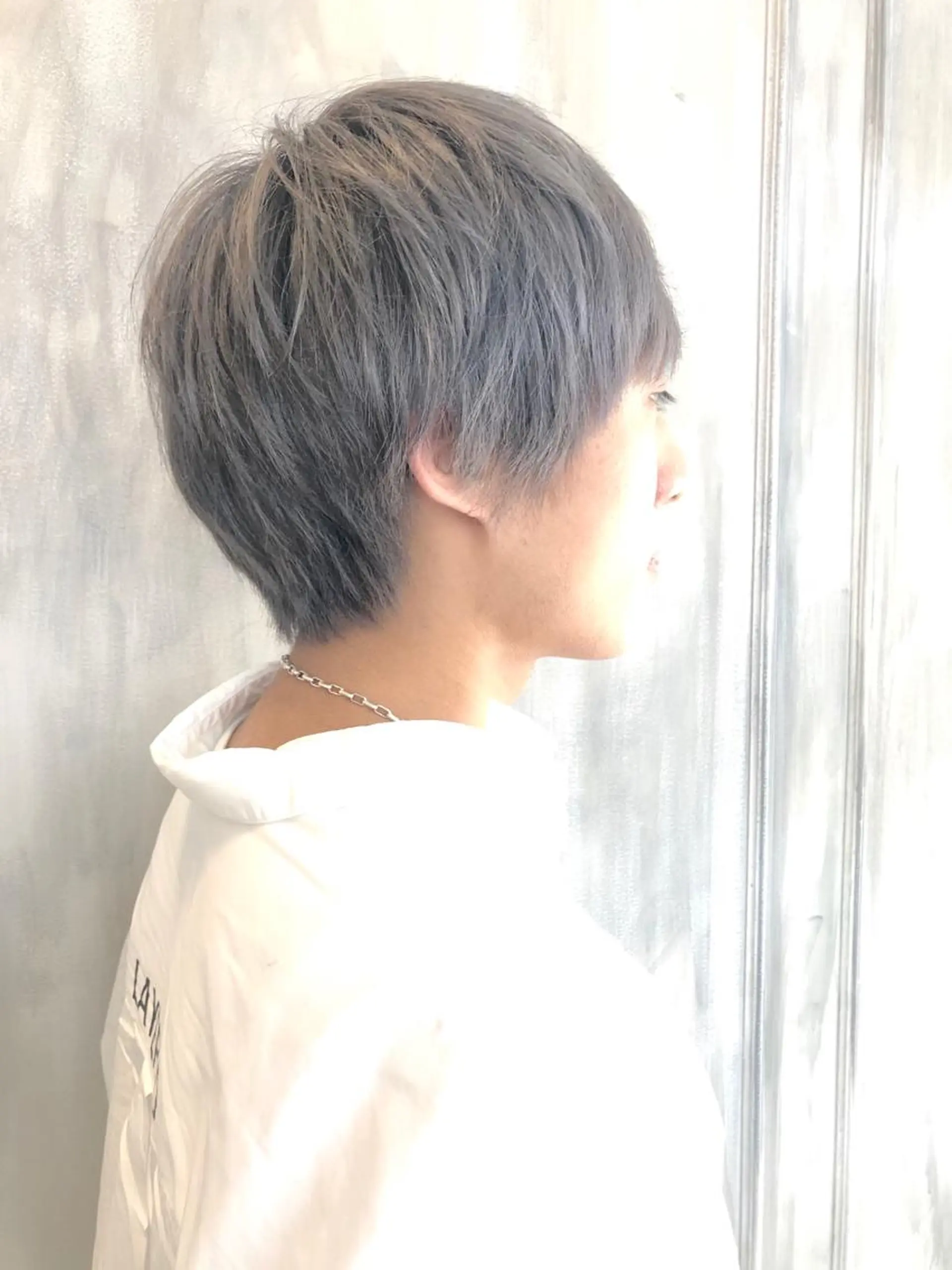 ショート カラー メンズ シルバー datsche所属・水谷 俊一のヘアスタイル