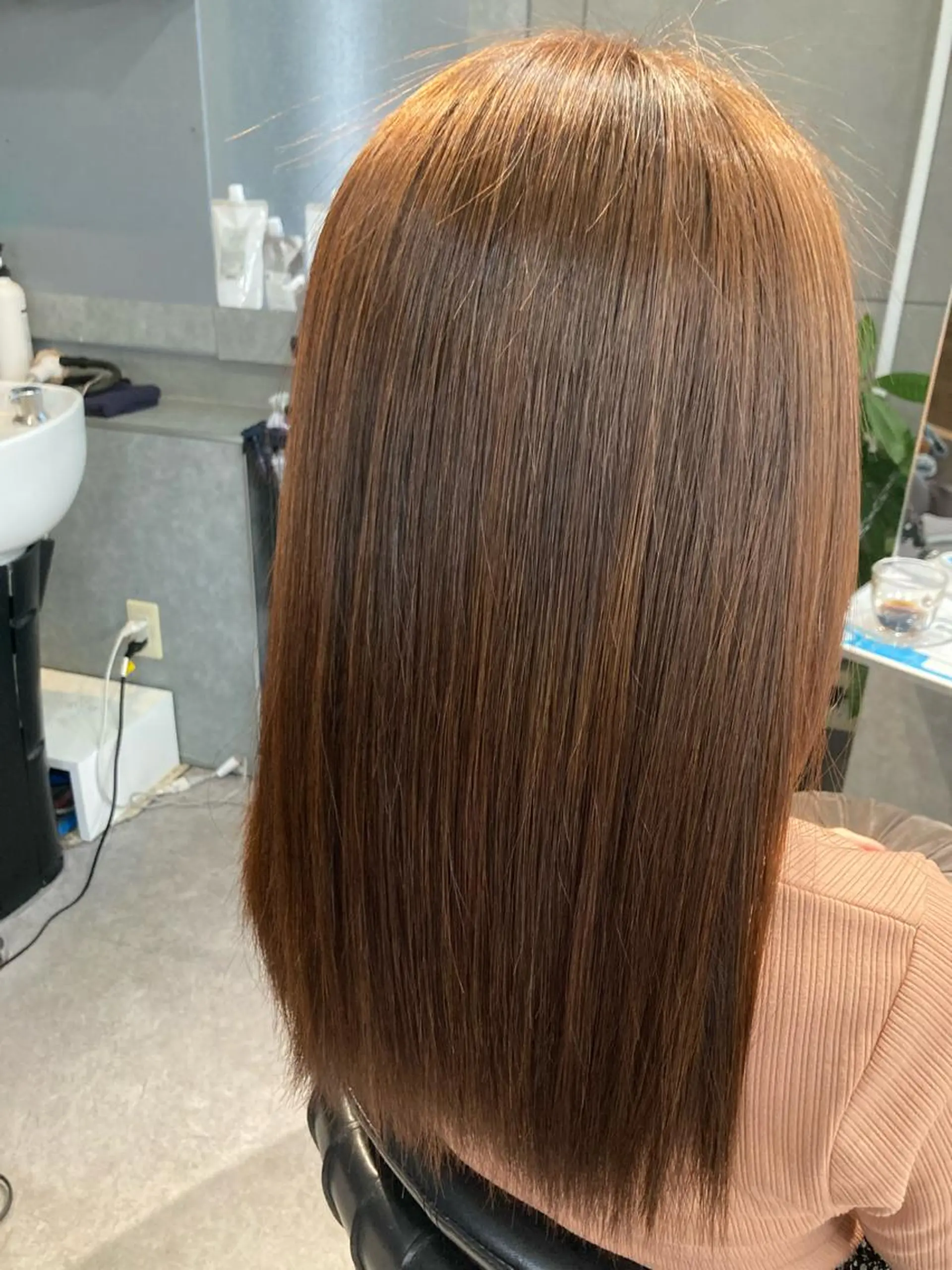 セミロング 髪質改善☺︎縮毛矯正 ふじい まりんのヘアスタイル