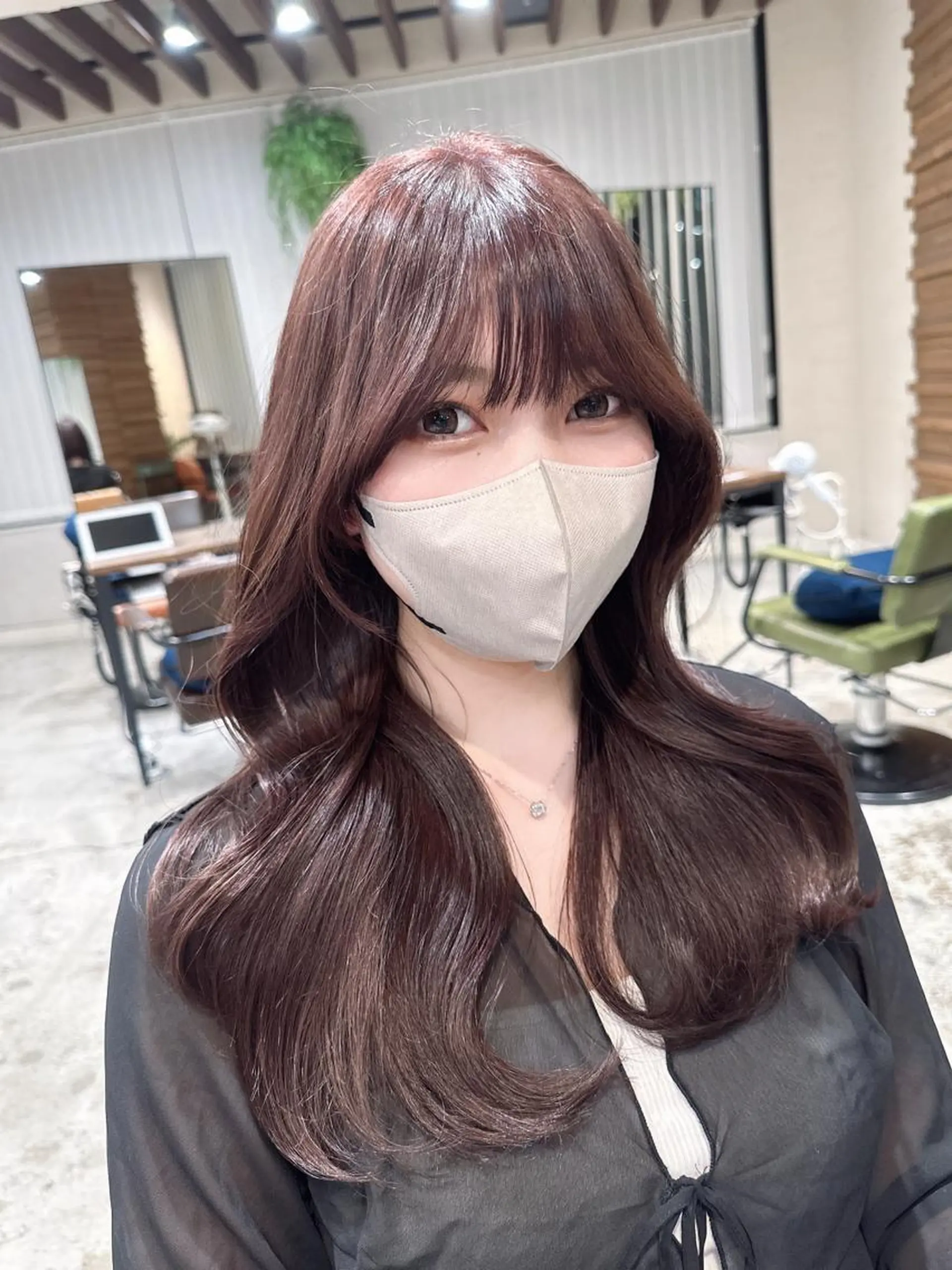 ロング 韓国風ヘア 小顔カット 似合わせ/レイヤー /顔まわり/池田歩樹のヘアスタイル