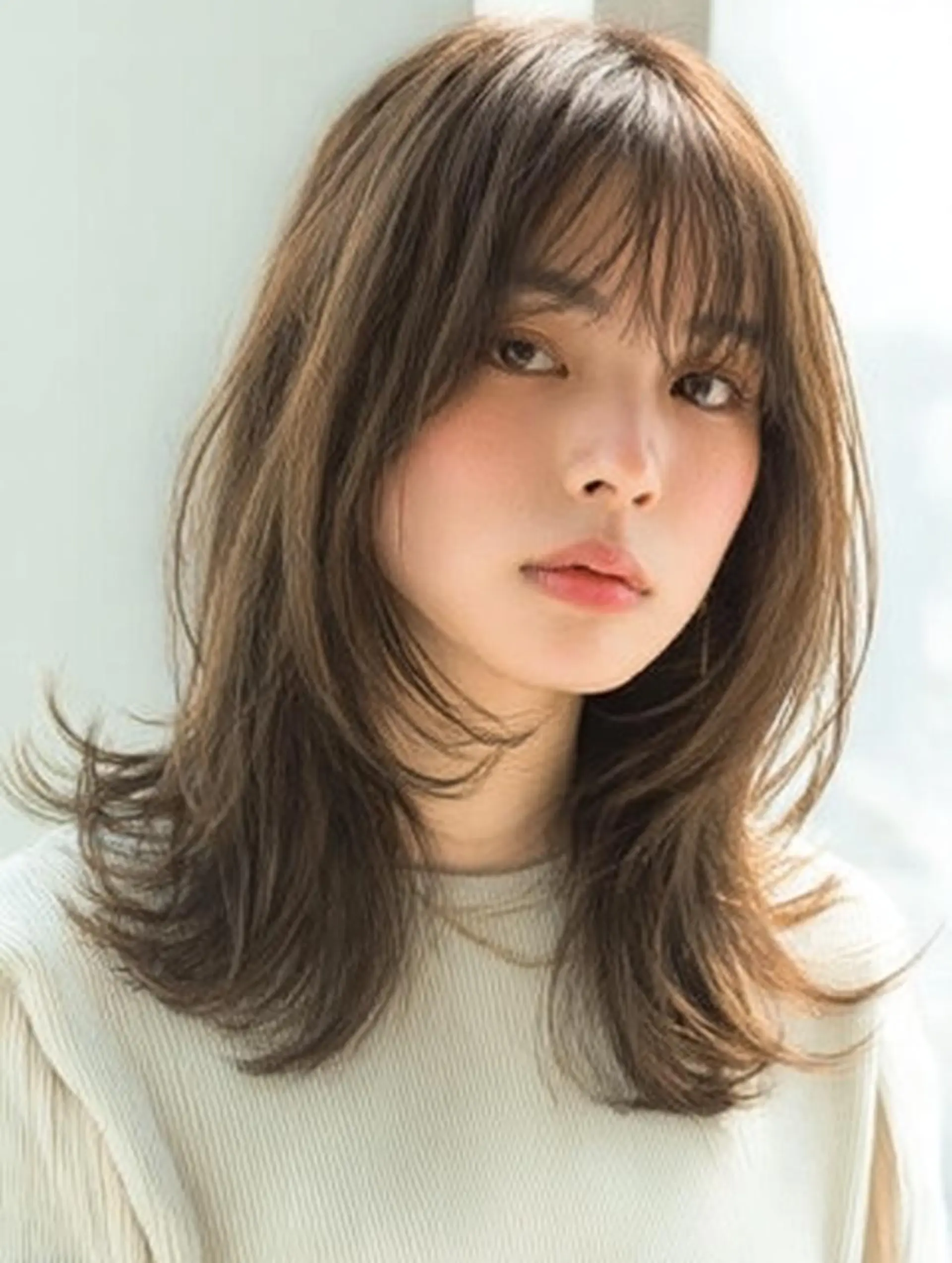 ミディアム ハッシュカット 髪質改善 レイヤーカット 縮毛矯正 トリートメント カット ヘアカラー トリートメント 生艶髪&レイヤー🔔 渋谷お薦めNo.1✨のヘアスタイル