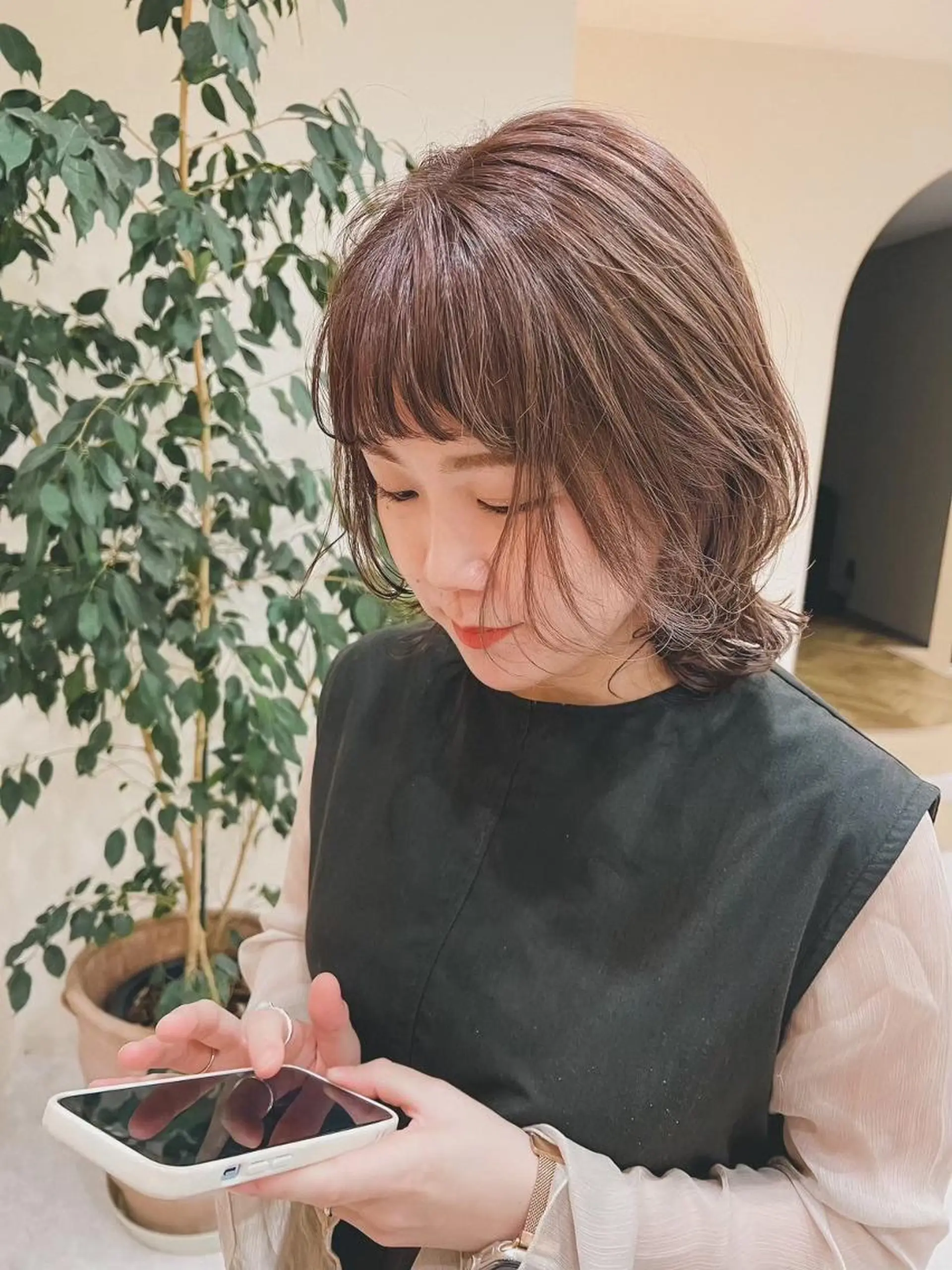 ショート ベージュカラー 新潟/万代/井上佑のヘアスタイル