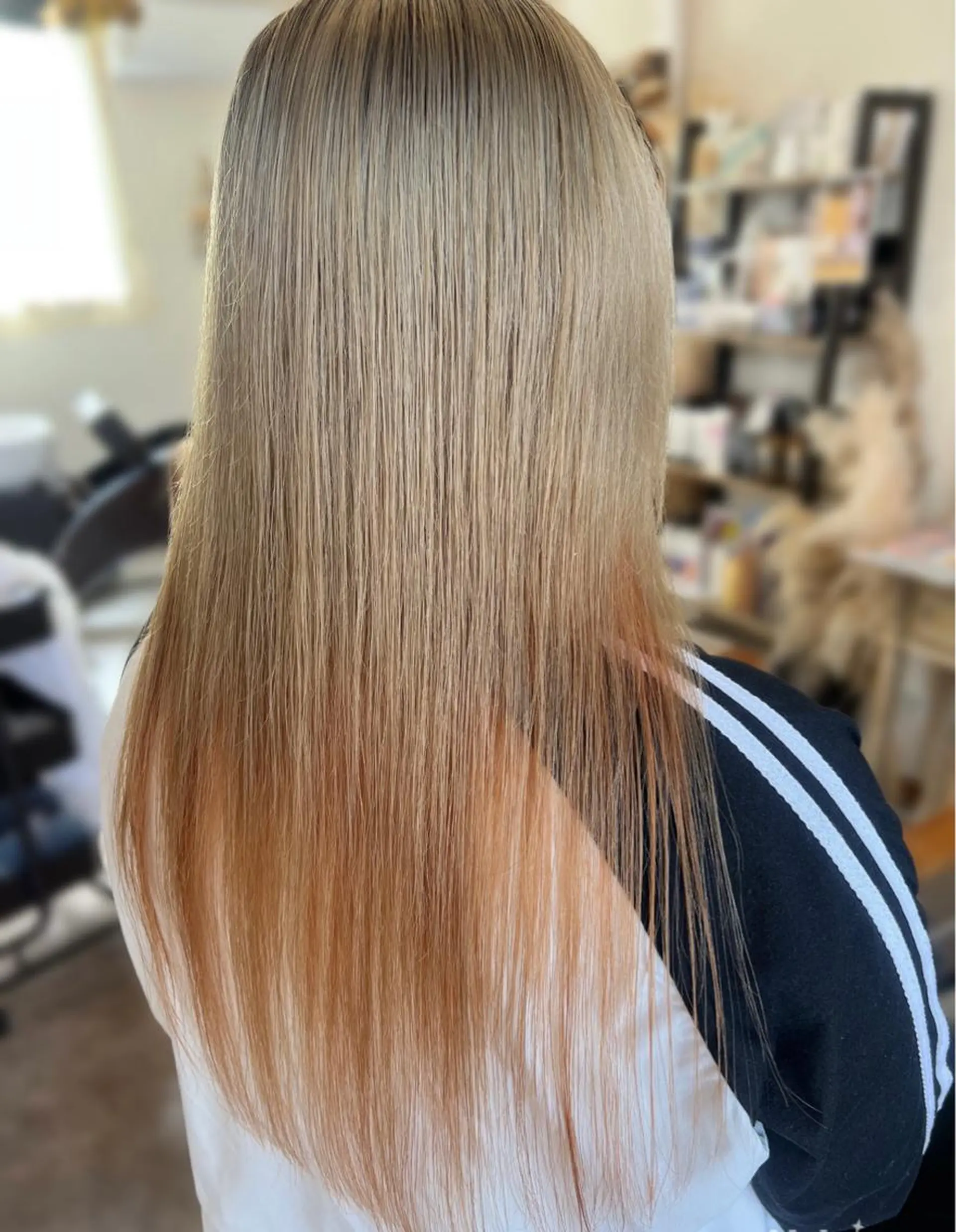 ロング カラー ベージュカラー ダブルカラー ホワイトベージュ hair works raptureのヘアスタイル