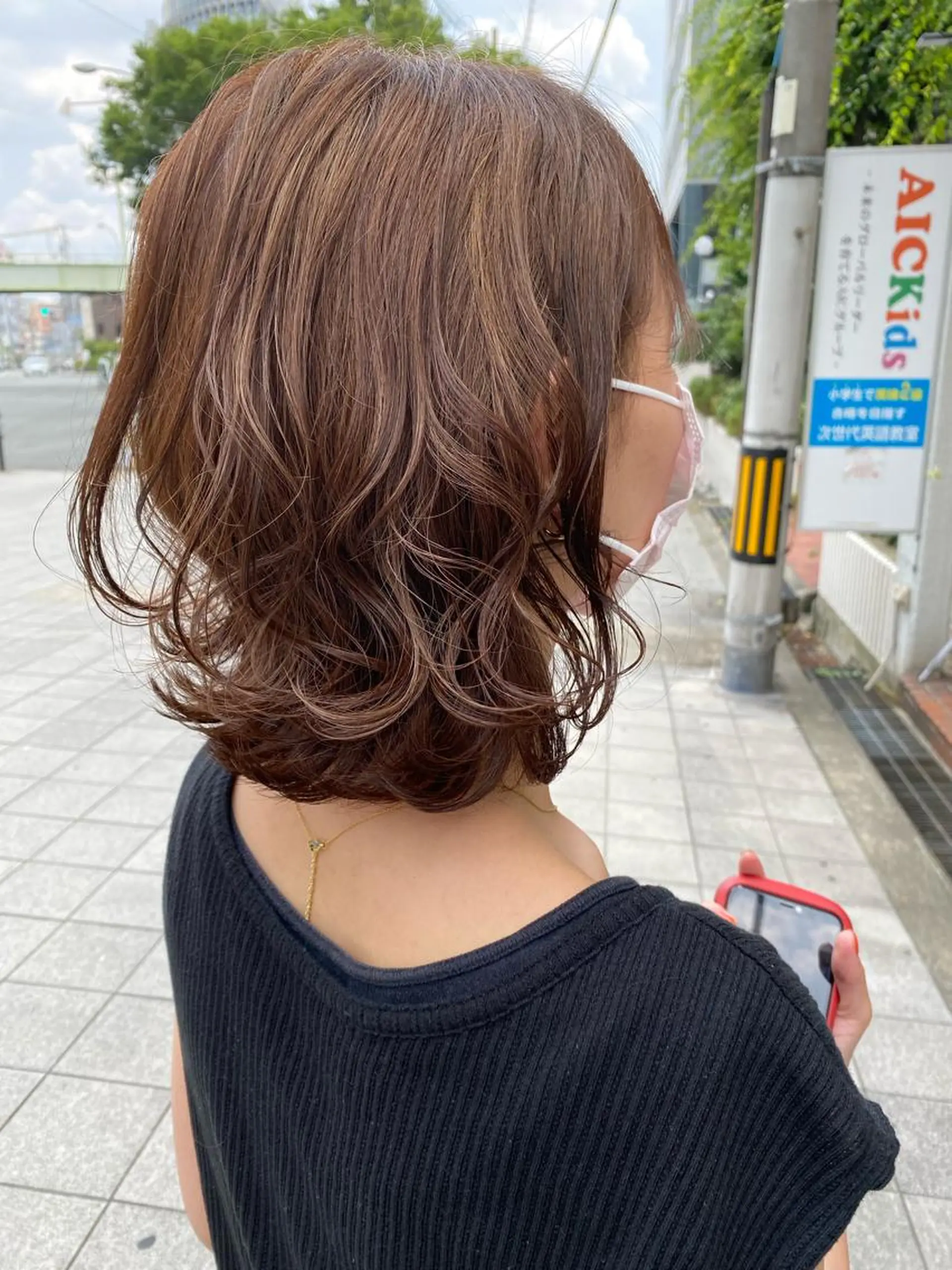 ミディアム カラー 髪質改善 大内翔太のヘアスタイル