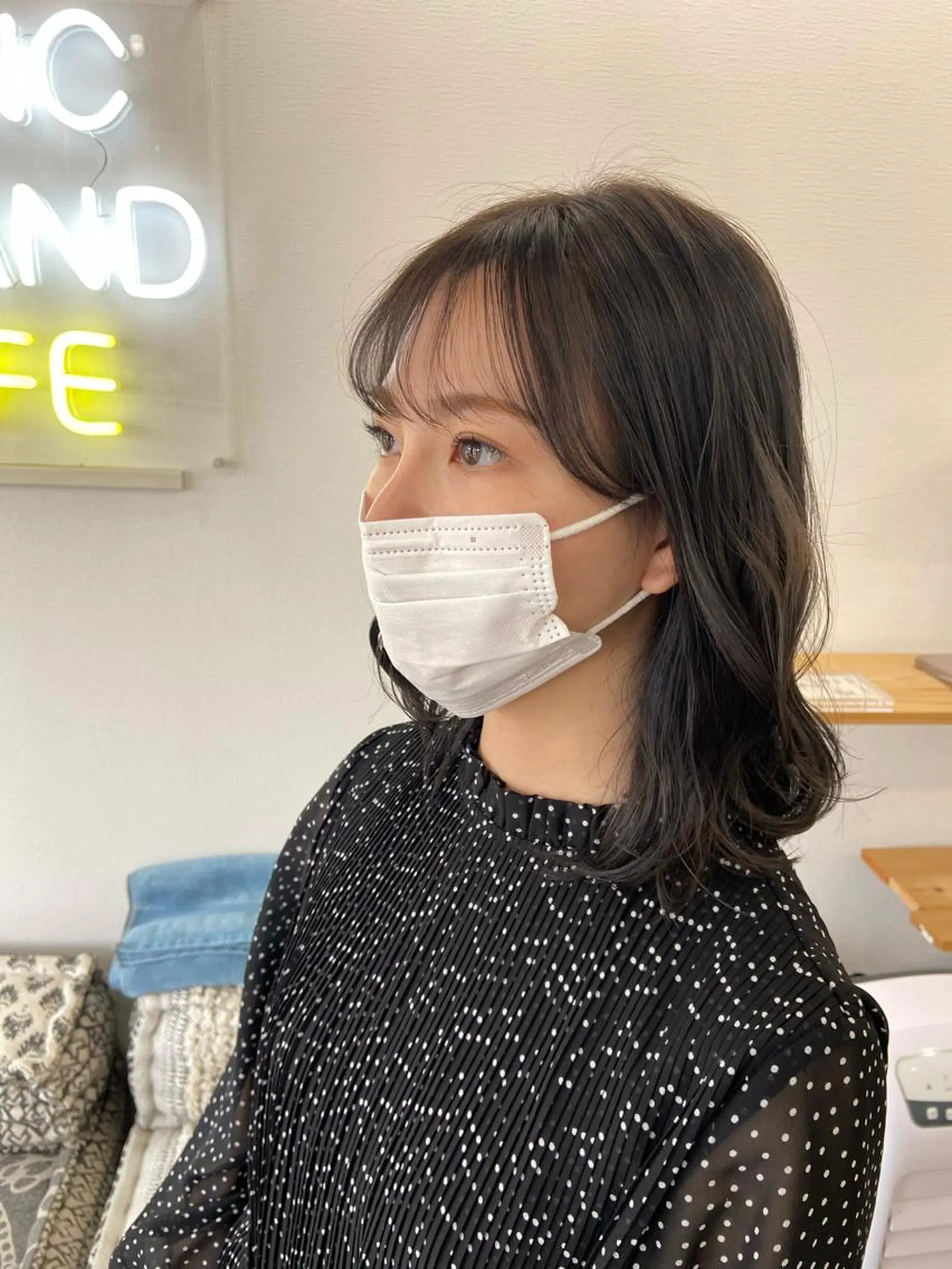 ミディアム カラー 透明感カラー グレージュ カット ヘアカラー トリートメント SUNC🍀大熊 花奈絵🍀のヘアスタイル