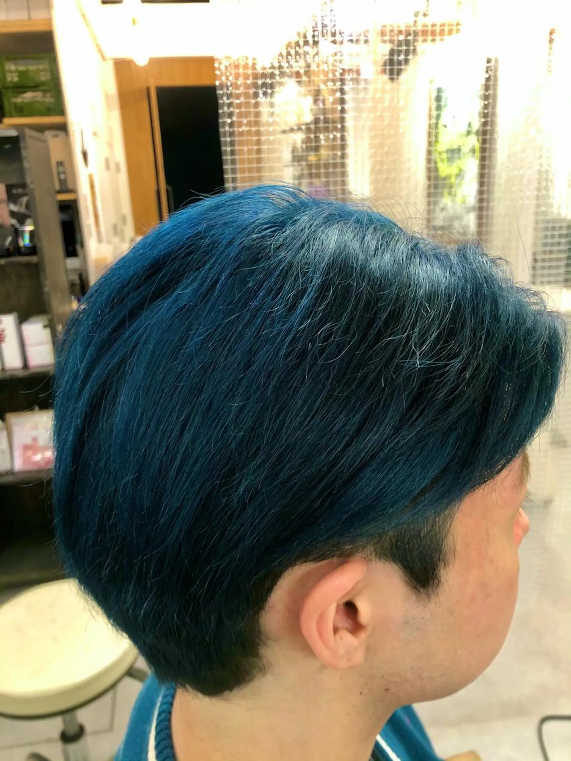 ショート カラー メンズ メンズブリーチ ブリーチ ブルーカラー ケアブリーチ carre hair 店長   中園　武士のヘアスタイル