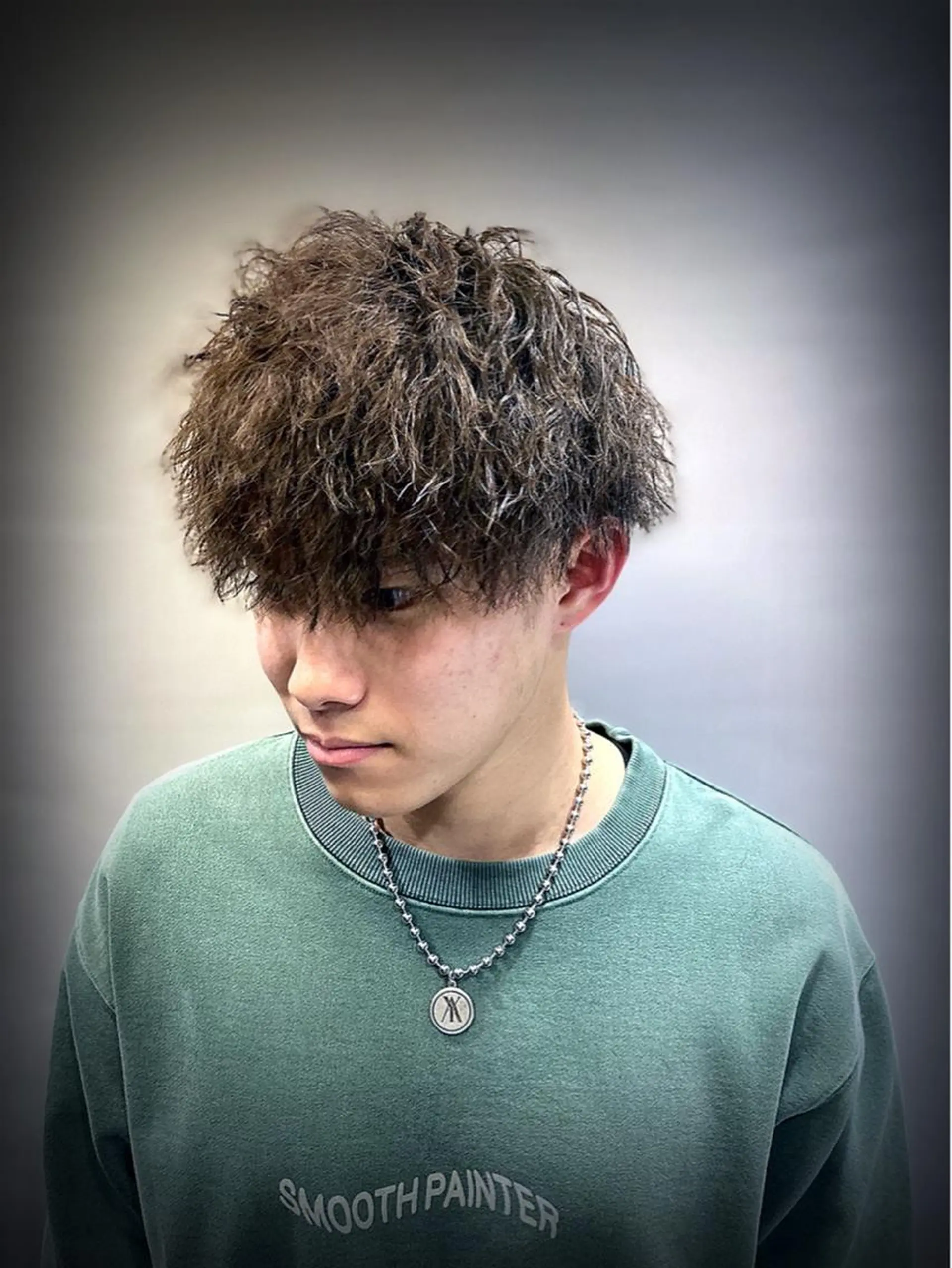 ミディアム パーマ メンズ メンズ特化美容師 井上大輔のヘアスタイル