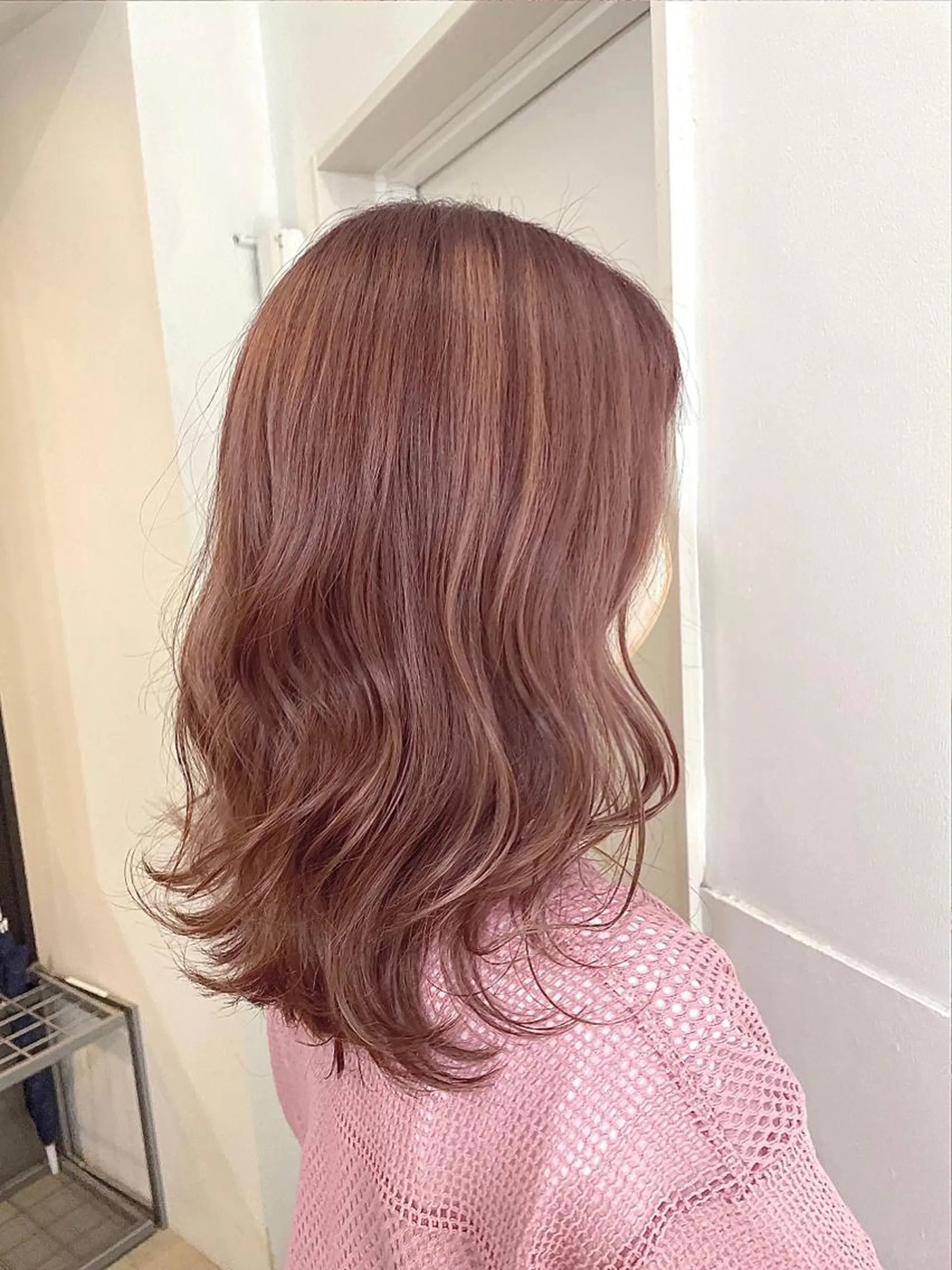 セミロング カラー ヘアカラー 梅田美容室 山崎海波のヘアスタイル