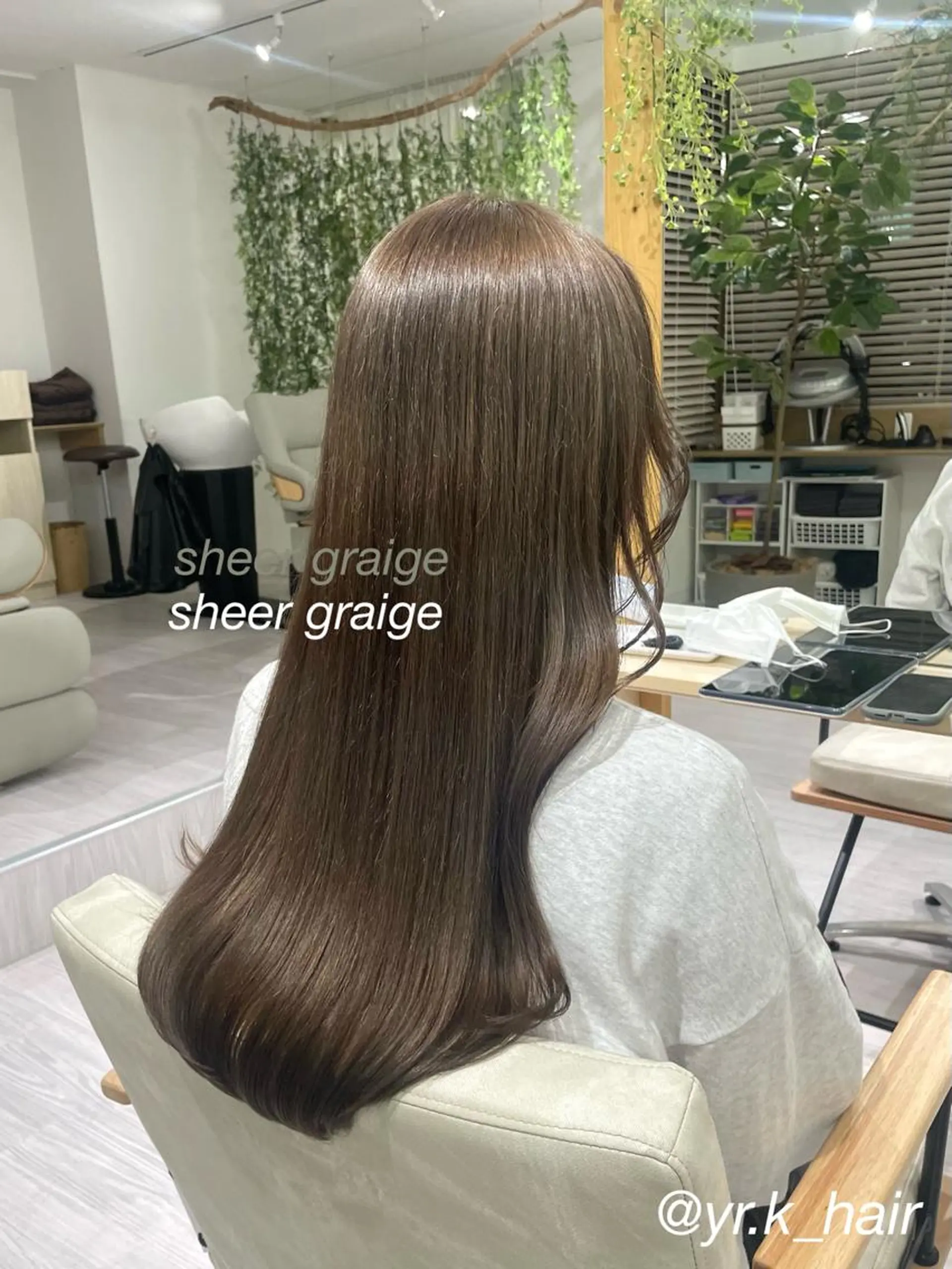 ロング カラー ヘアカラー トリートメント 赤味消し.髪質改善 🌿𝘠𝘜𝘙𝘐のヘアスタイル